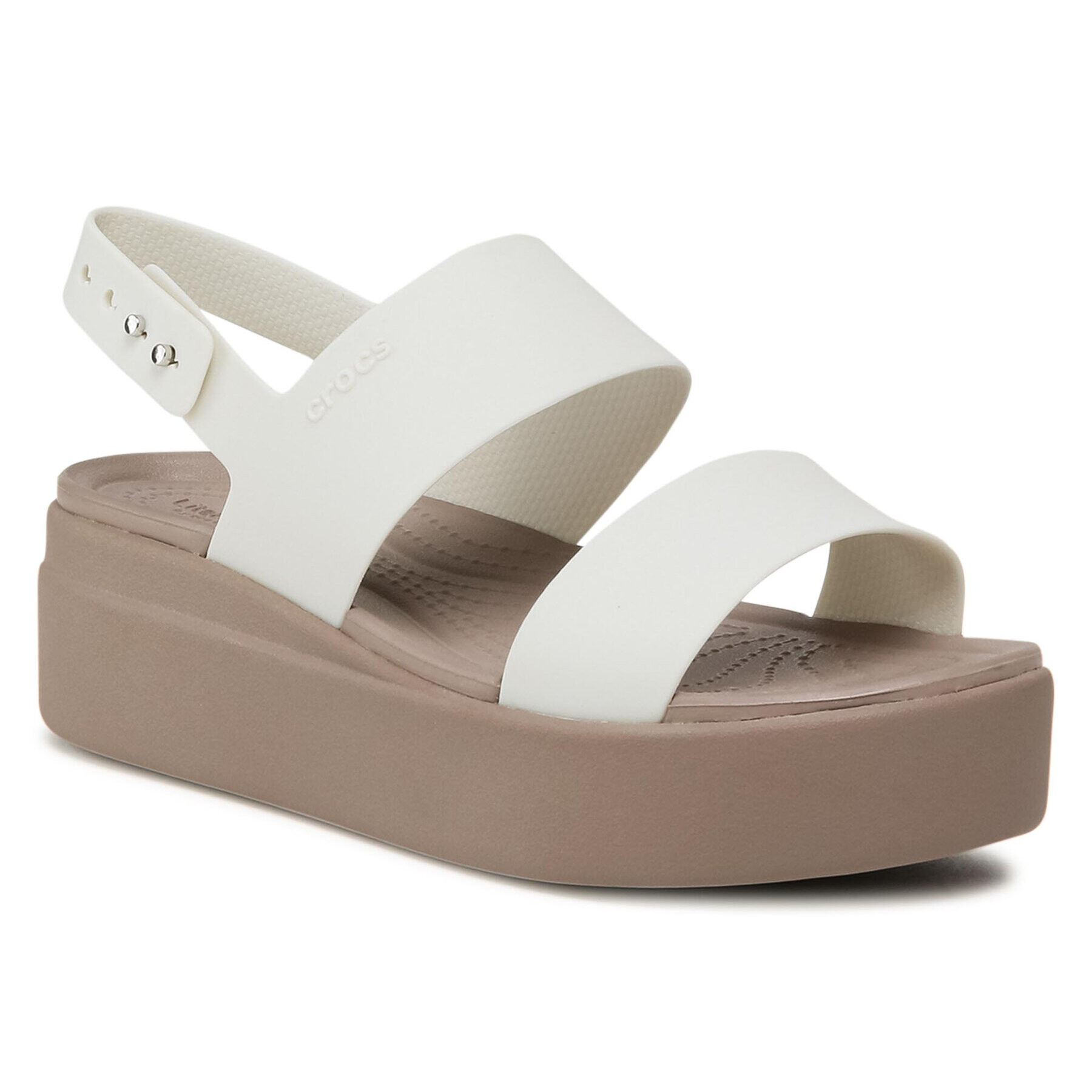 Crocs Сандали Brooklyn Low Wedge W 206453 Бял - Pepit.bg