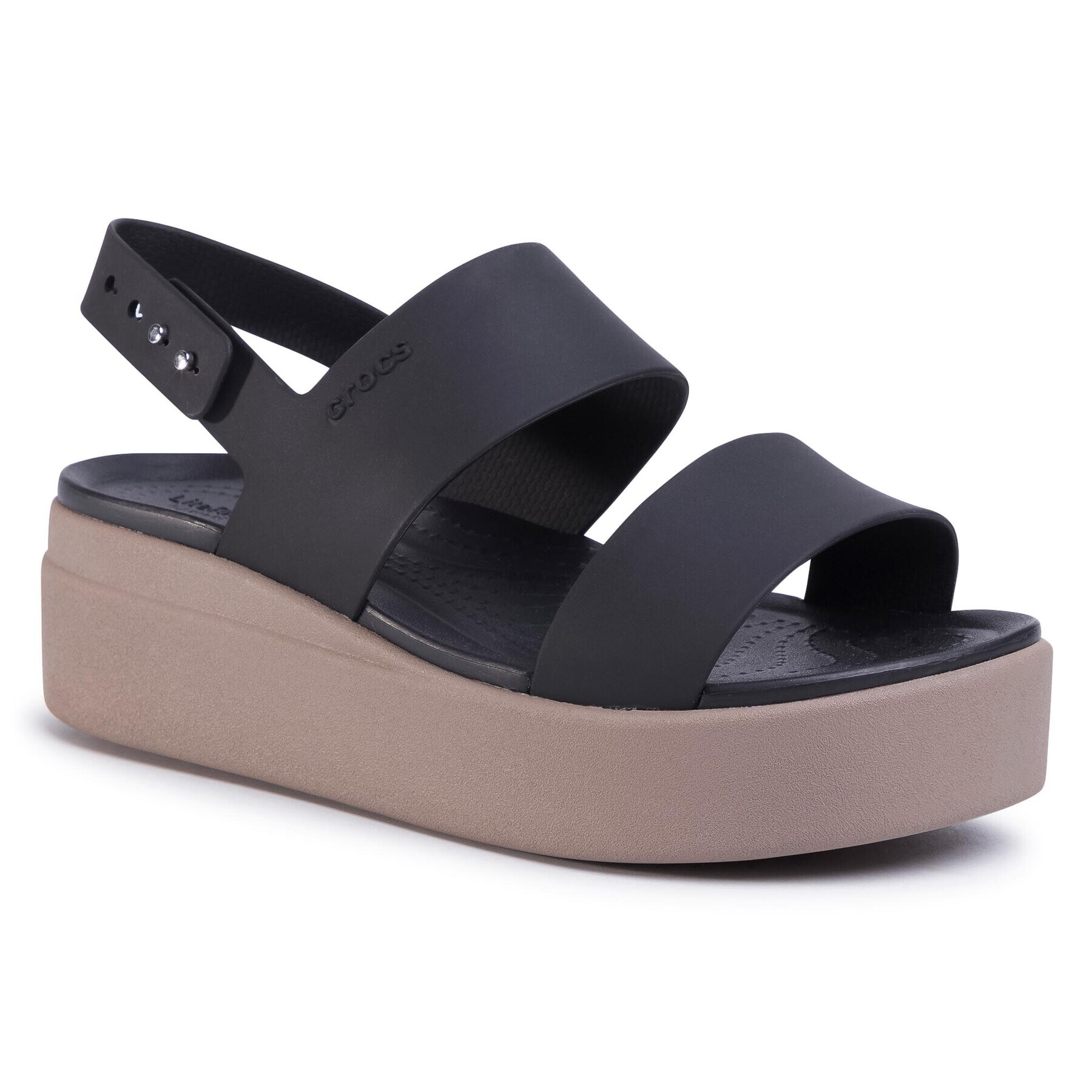 Crocs Сандали Brooklyn Low Wedge W 206453 Черен - Pepit.bg