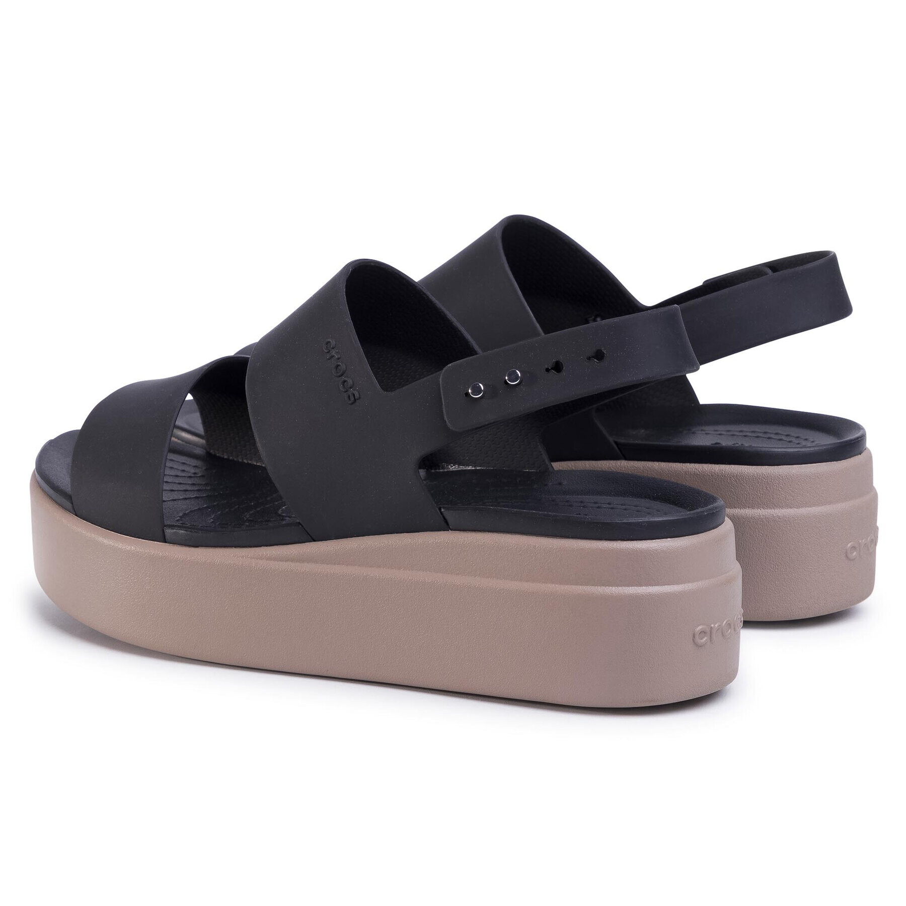 Crocs Сандали Brooklyn Low Wedge W 206453 Черен - Pepit.bg