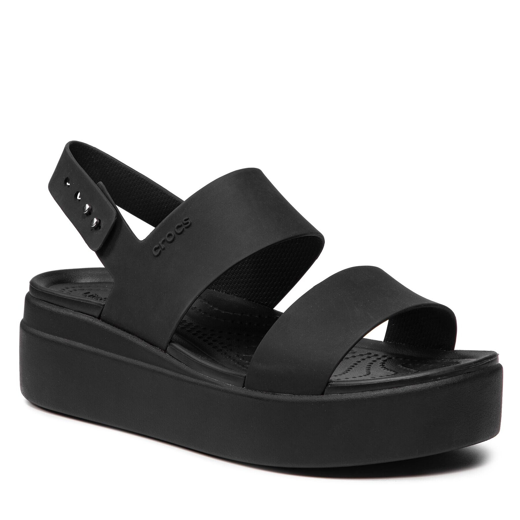 Crocs Сандали Brooklyn Low Wedge W 206453 Черен - Pepit.bg