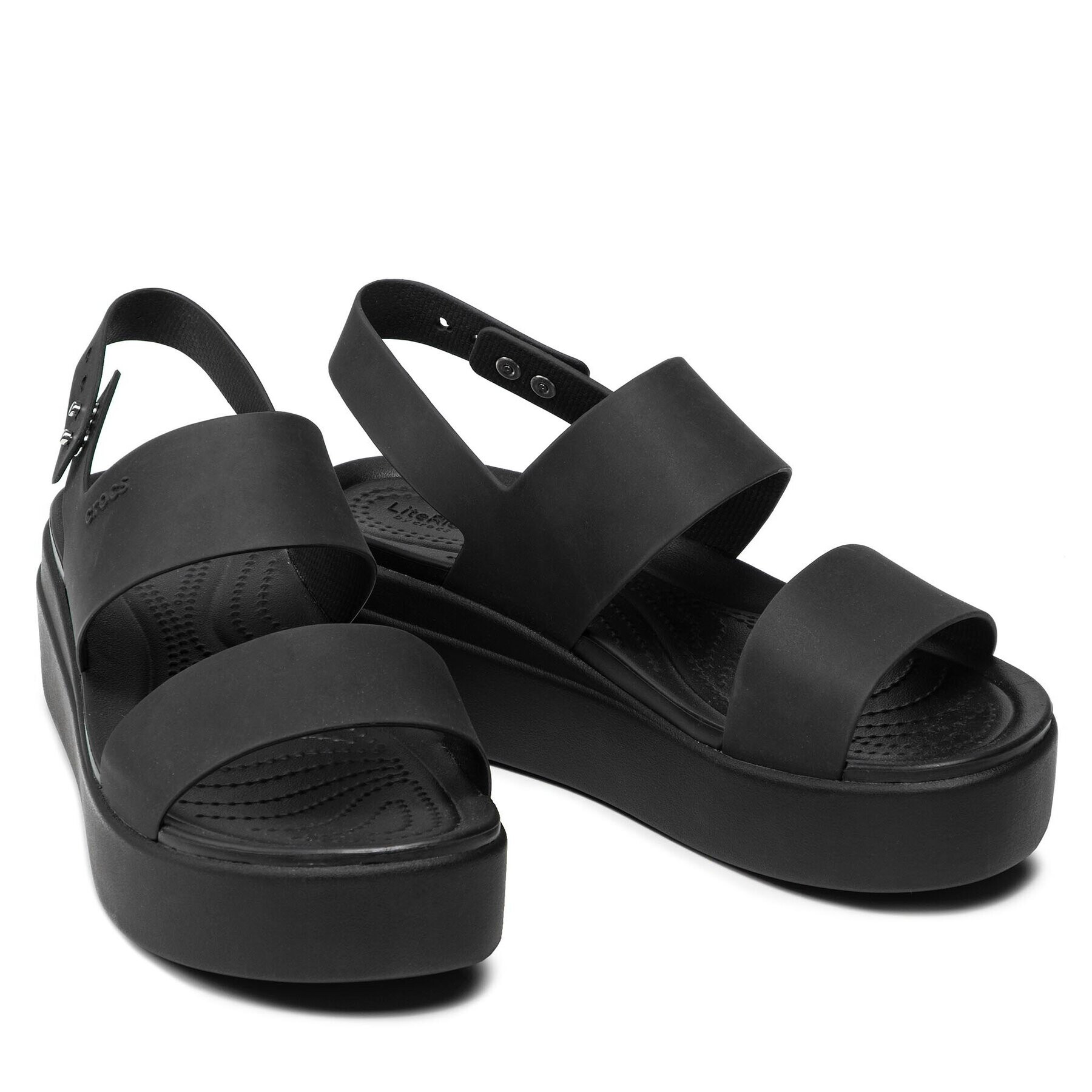 Crocs Сандали Brooklyn Low Wedge W 206453 Черен - Pepit.bg