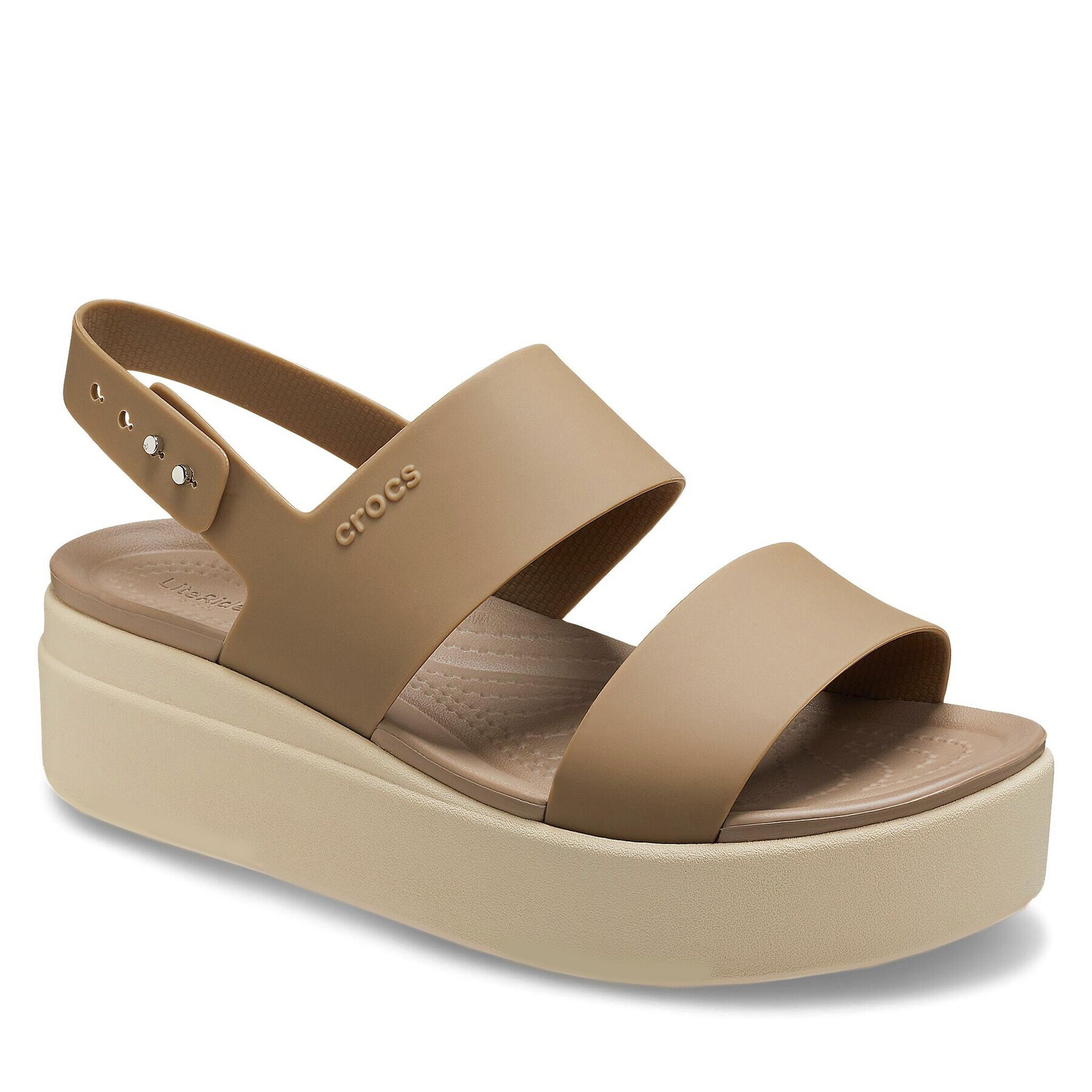 Crocs Сандали Brooklyn Low Wedge W 206453 Каки - Pepit.bg