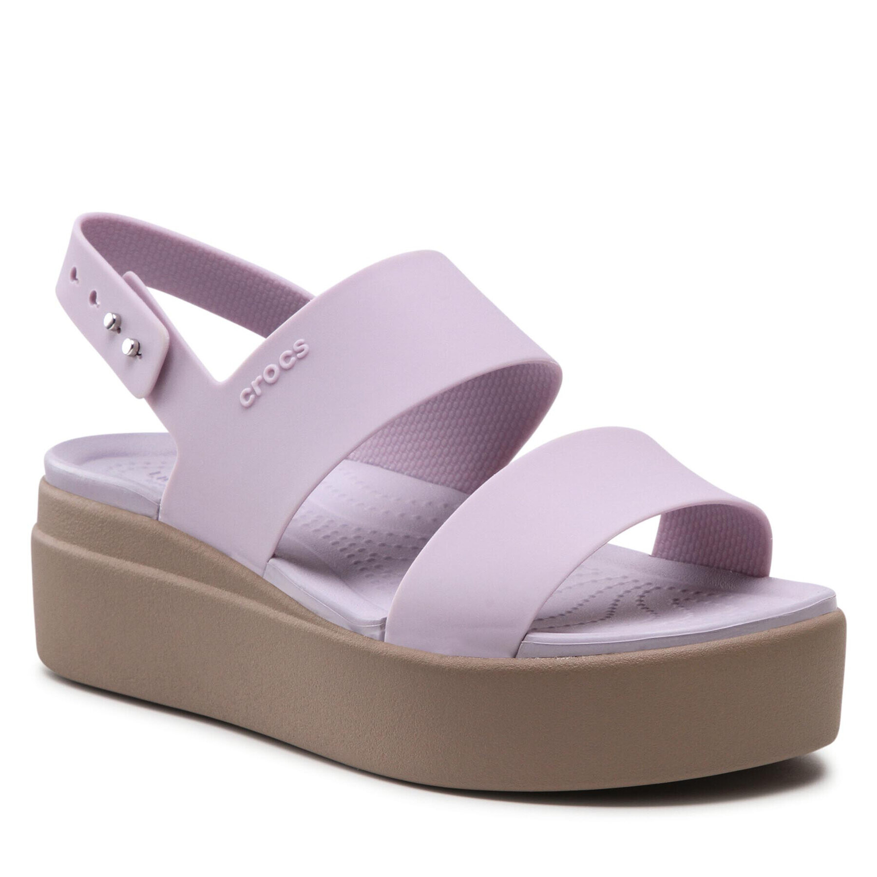 Crocs Сандали Brooklyn Low Wedge W 206453 Виолетов - Pepit.bg