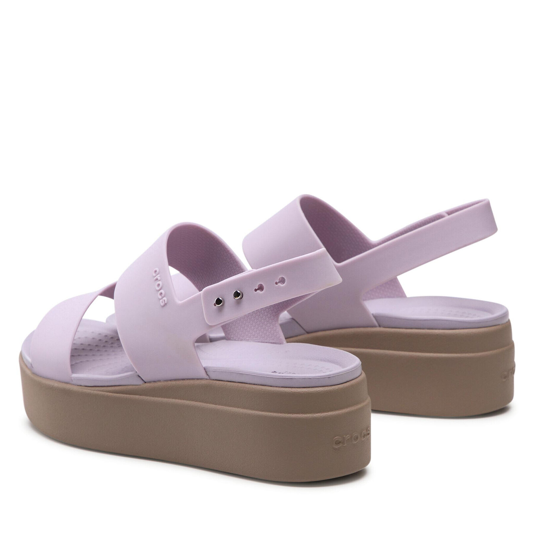 Crocs Сандали Brooklyn Low Wedge W 206453 Виолетов - Pepit.bg