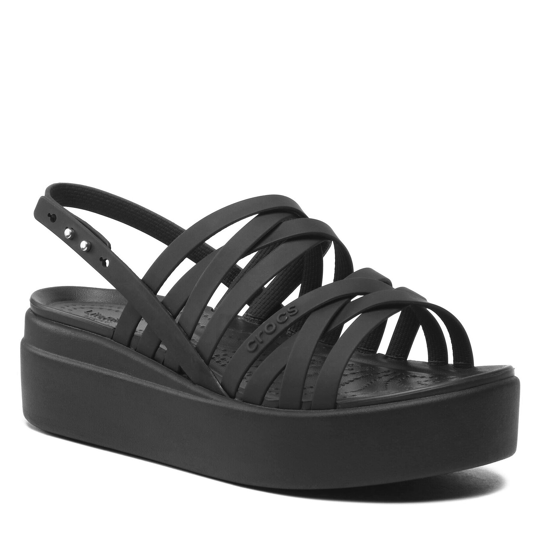 Crocs Сандали Brooklyn Strappy Lowwdgw 206751 Черен - Pepit.bg