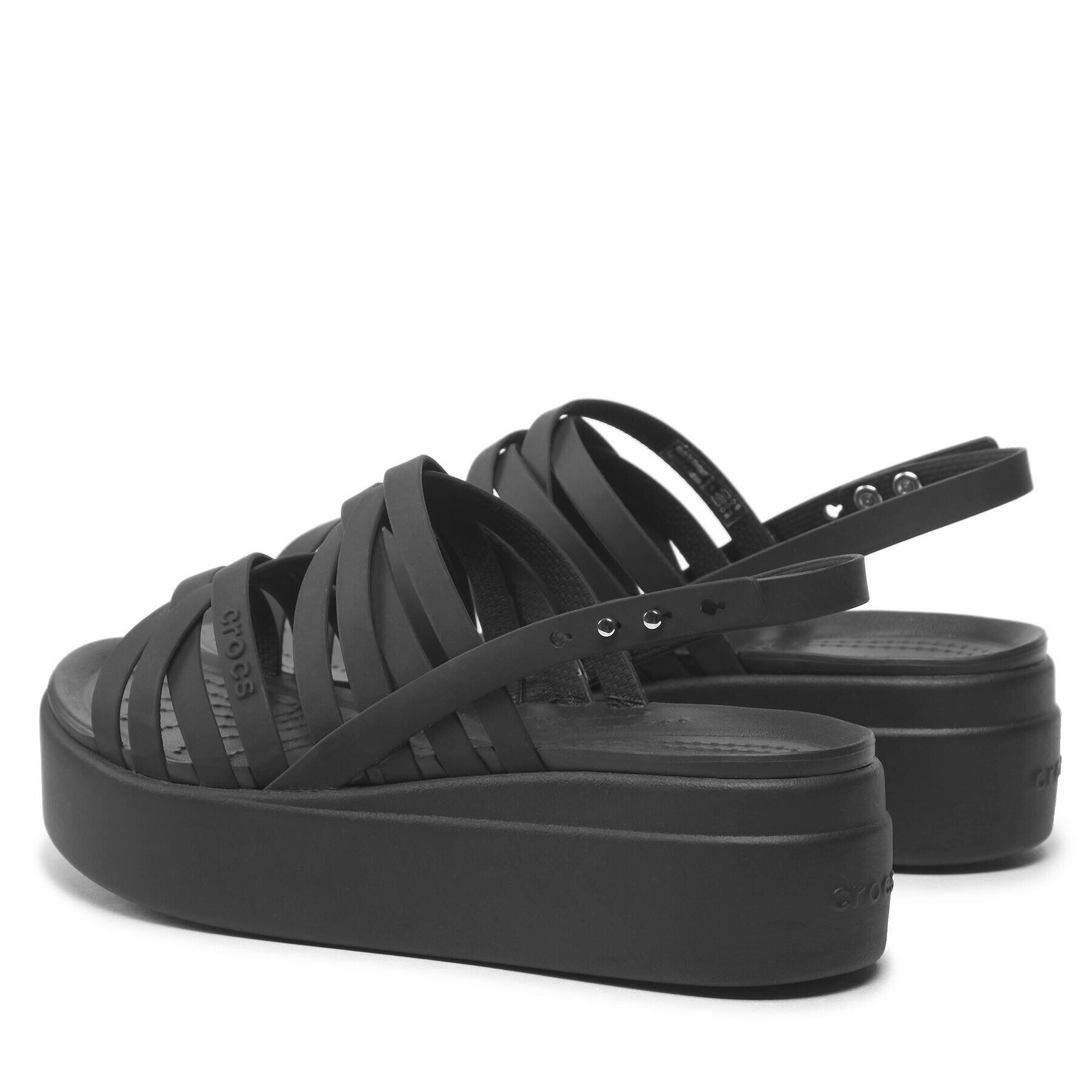 Crocs Сандали Brooklyn Strappy Lowwdgw 206751 Черен - Pepit.bg