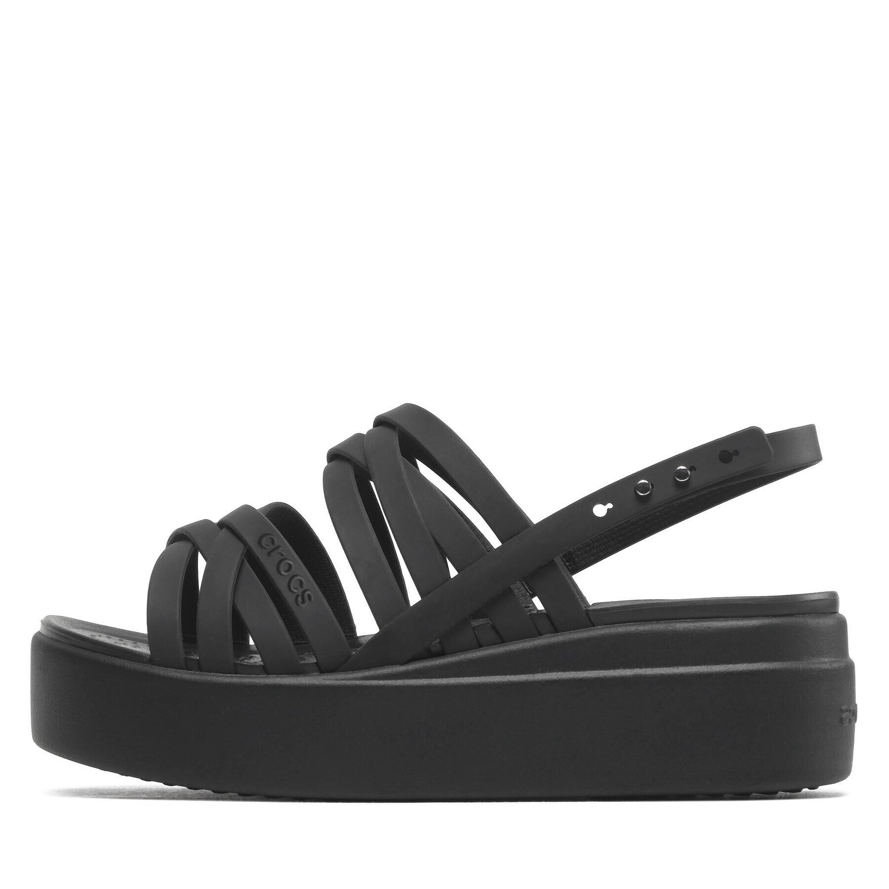 Crocs Сандали Brooklyn Strappy Lowwdgw 206751 Черен - Pepit.bg