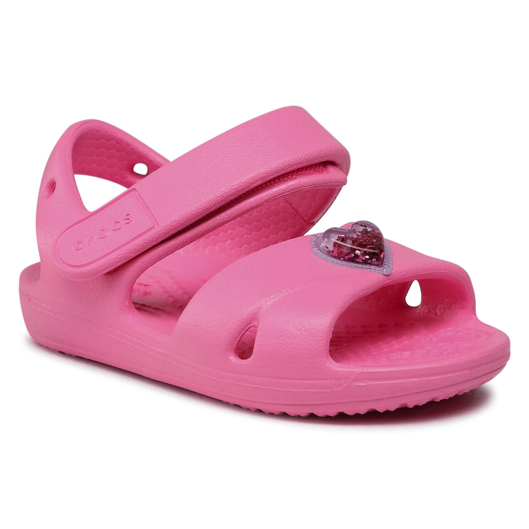 Crocs Сандали Classic Cross Strap Charm Sandal T 206947 Розов - Pepit.bg