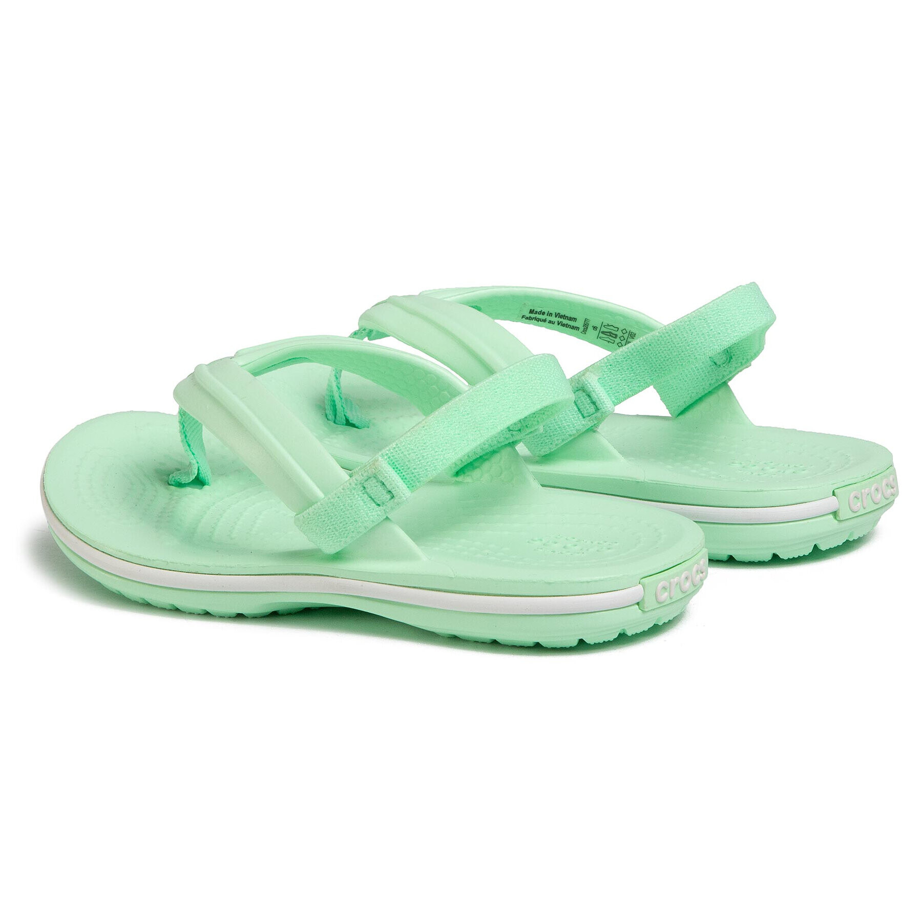 Crocs Сандали Crocband Strap Flip K 205777 Зелен - Pepit.bg