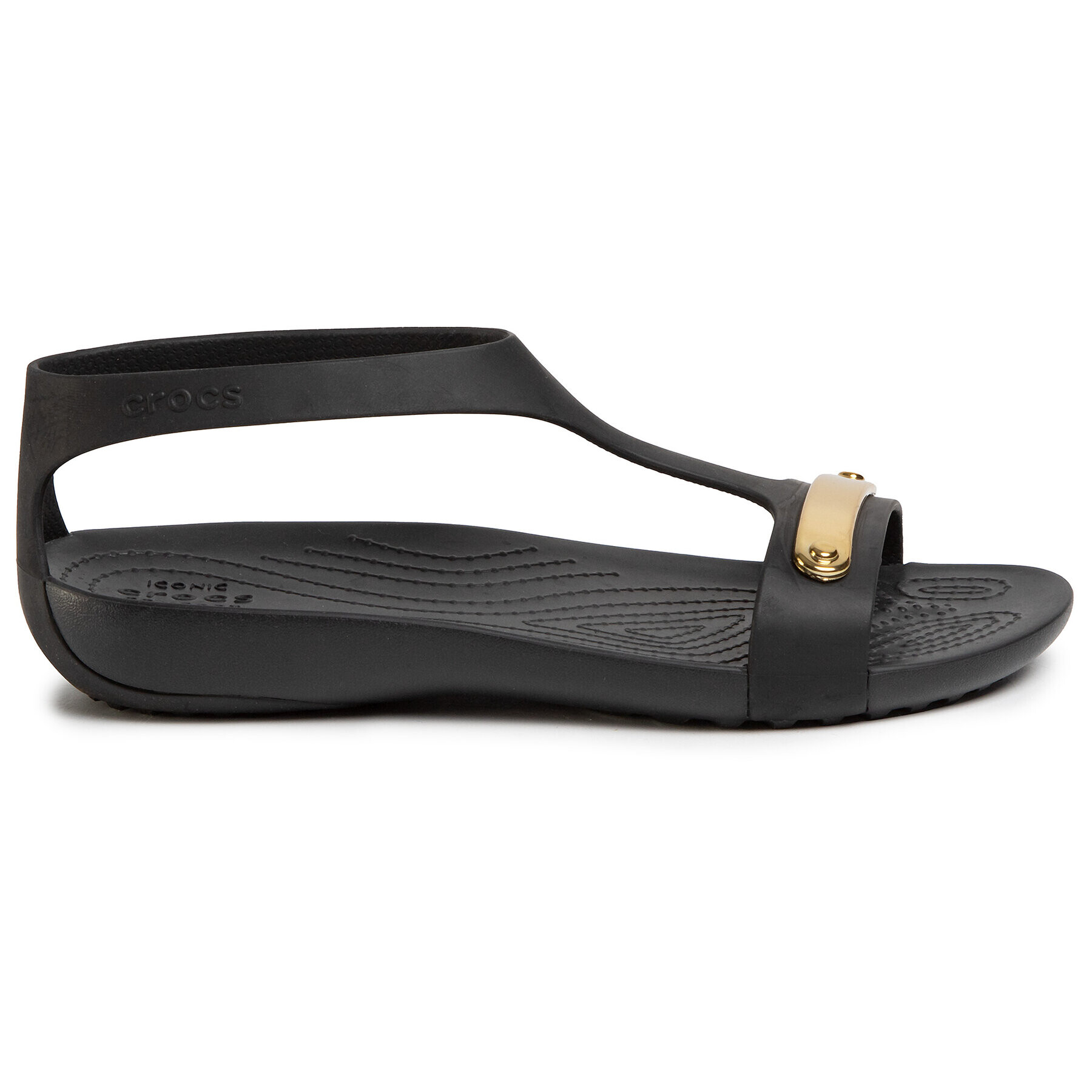 Crocs Сандали Serena Metallic Bar Sdl W 206421 Черен - Pepit.bg