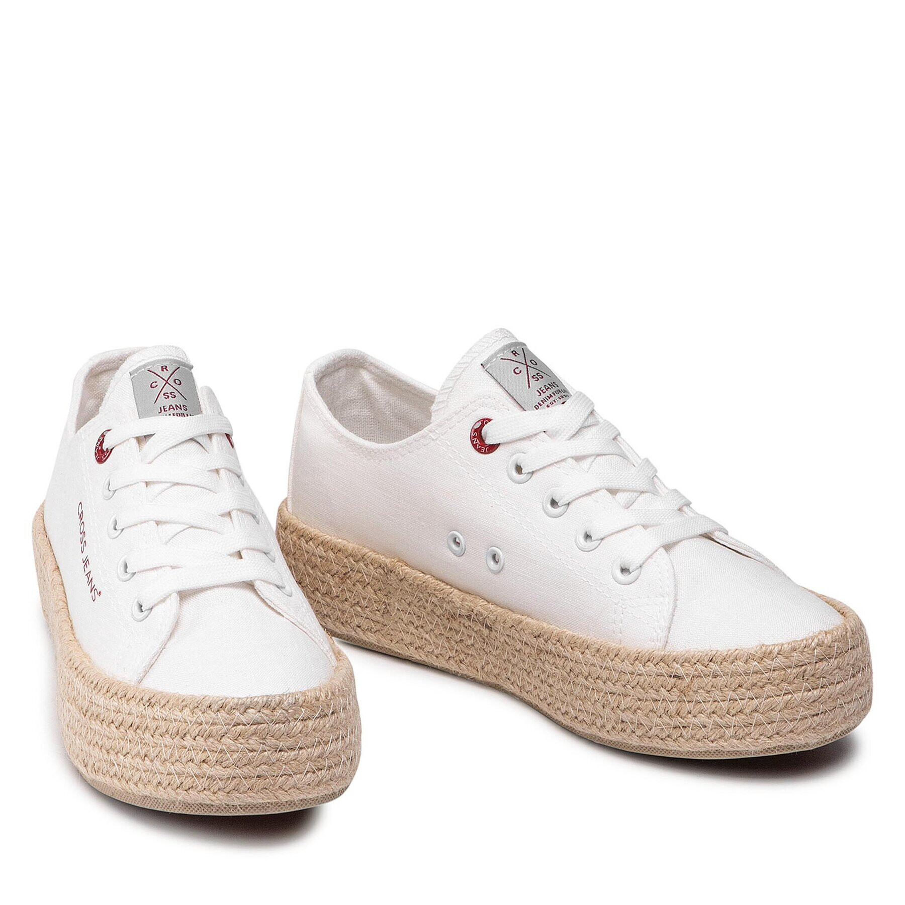 Cross Jeans Еспадрили JJ2R4005C Бял - Pepit.bg