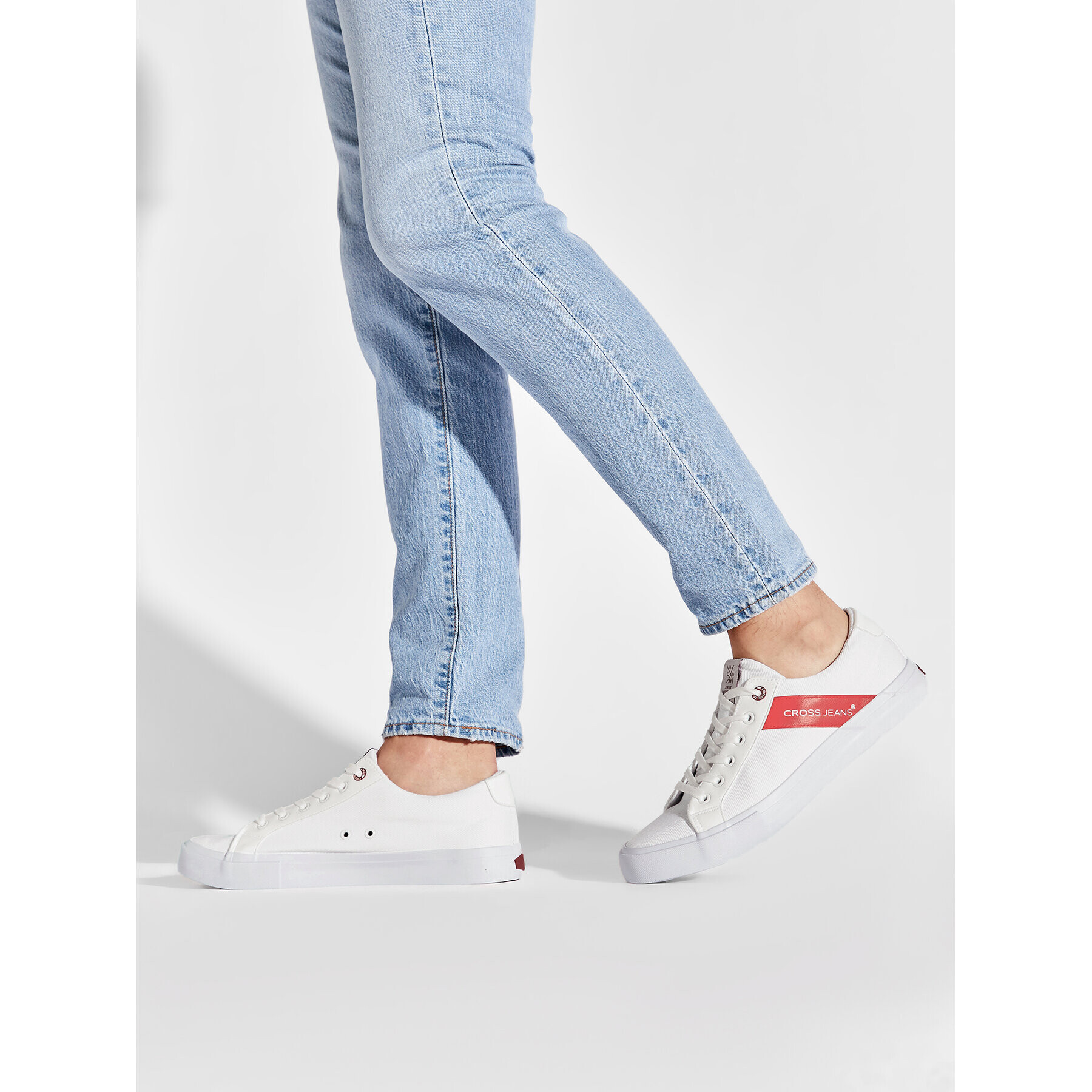 Cross Jeans Гуменки JJ1R4048C Бял - Pepit.bg