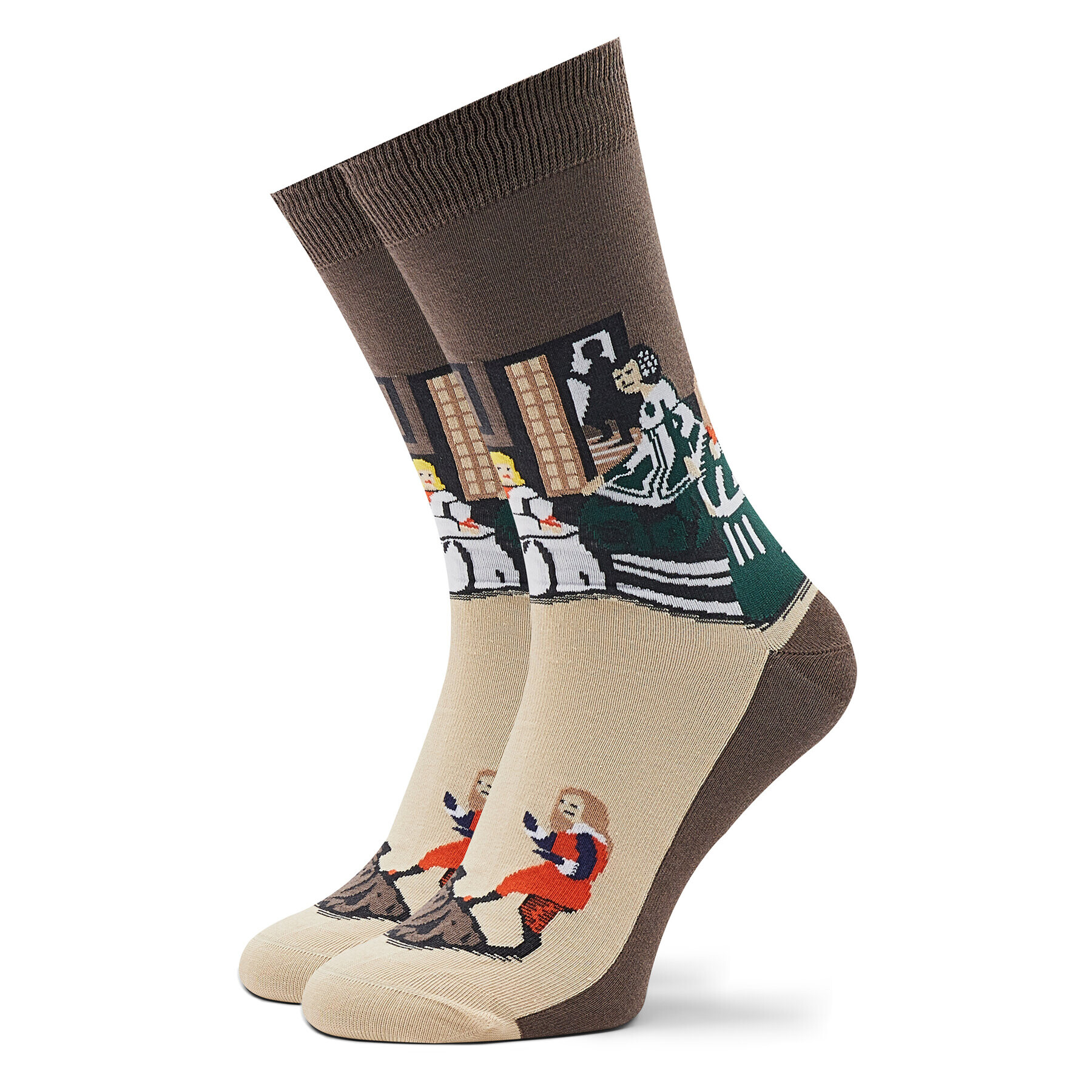 Curator Socks Дълги чорапи unisex Las Meninas Кафяв - Pepit.bg