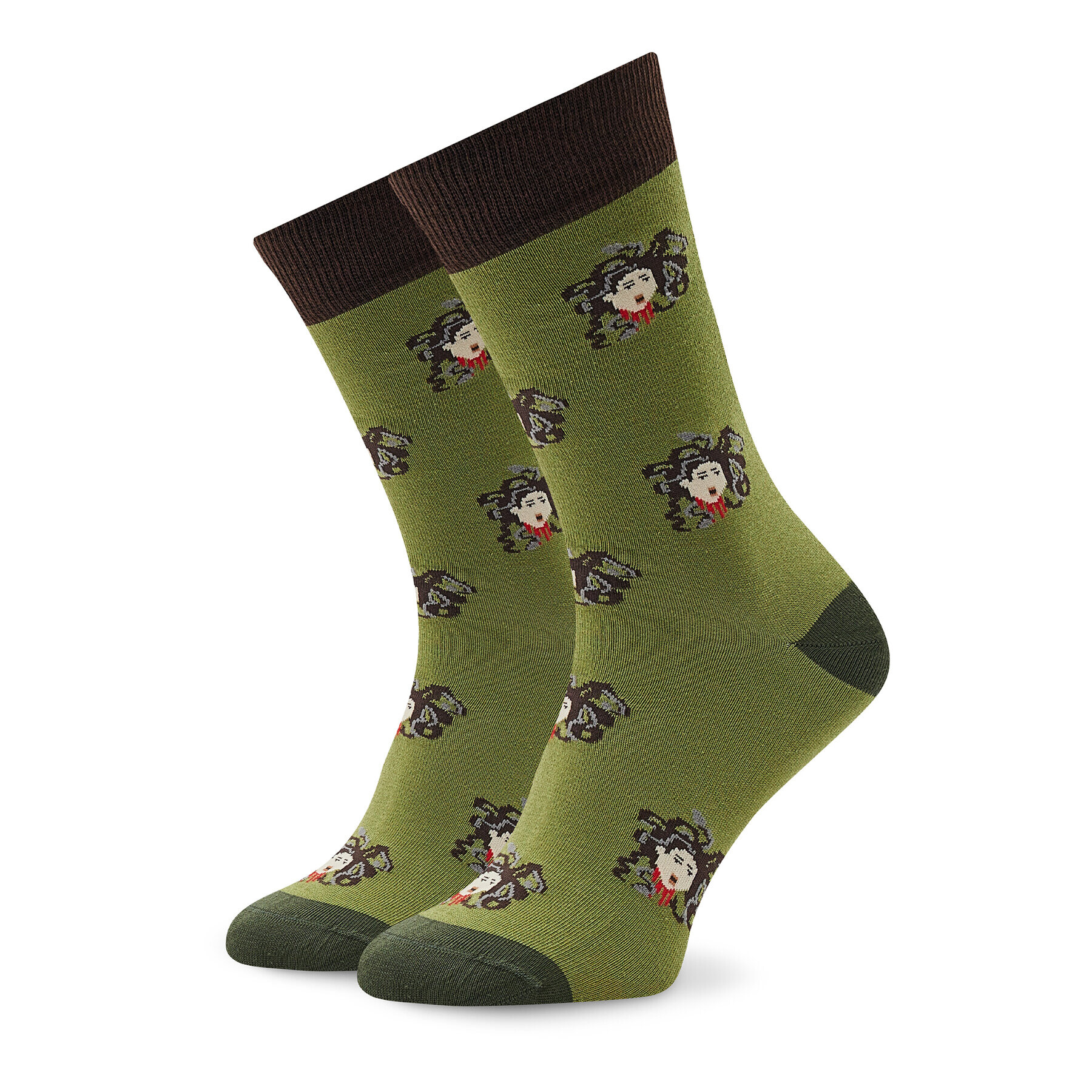 Curator Socks Дълги чорапи unisex Medusa Зелен - Pepit.bg