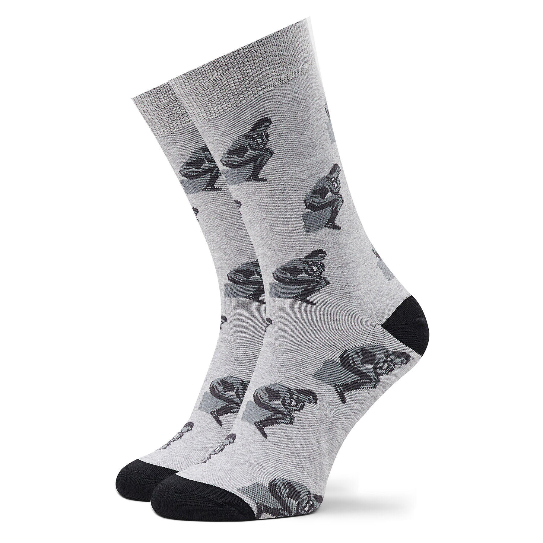 Curator Socks Дълги чорапи unisex Thinker Сив - Pepit.bg