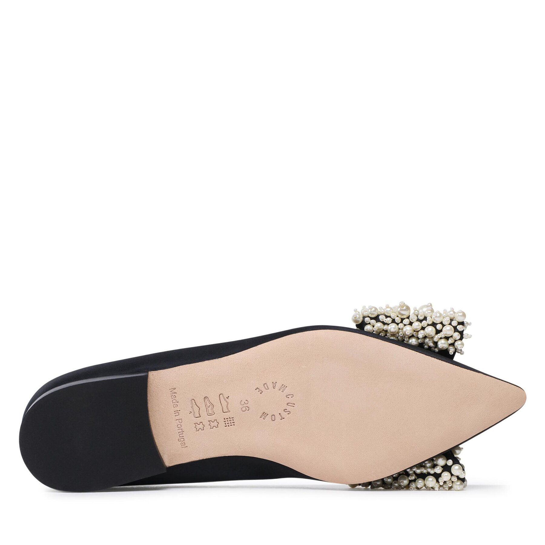 Custommade Балеринки Annabella Pearl 999623019 Черен - Pepit.bg