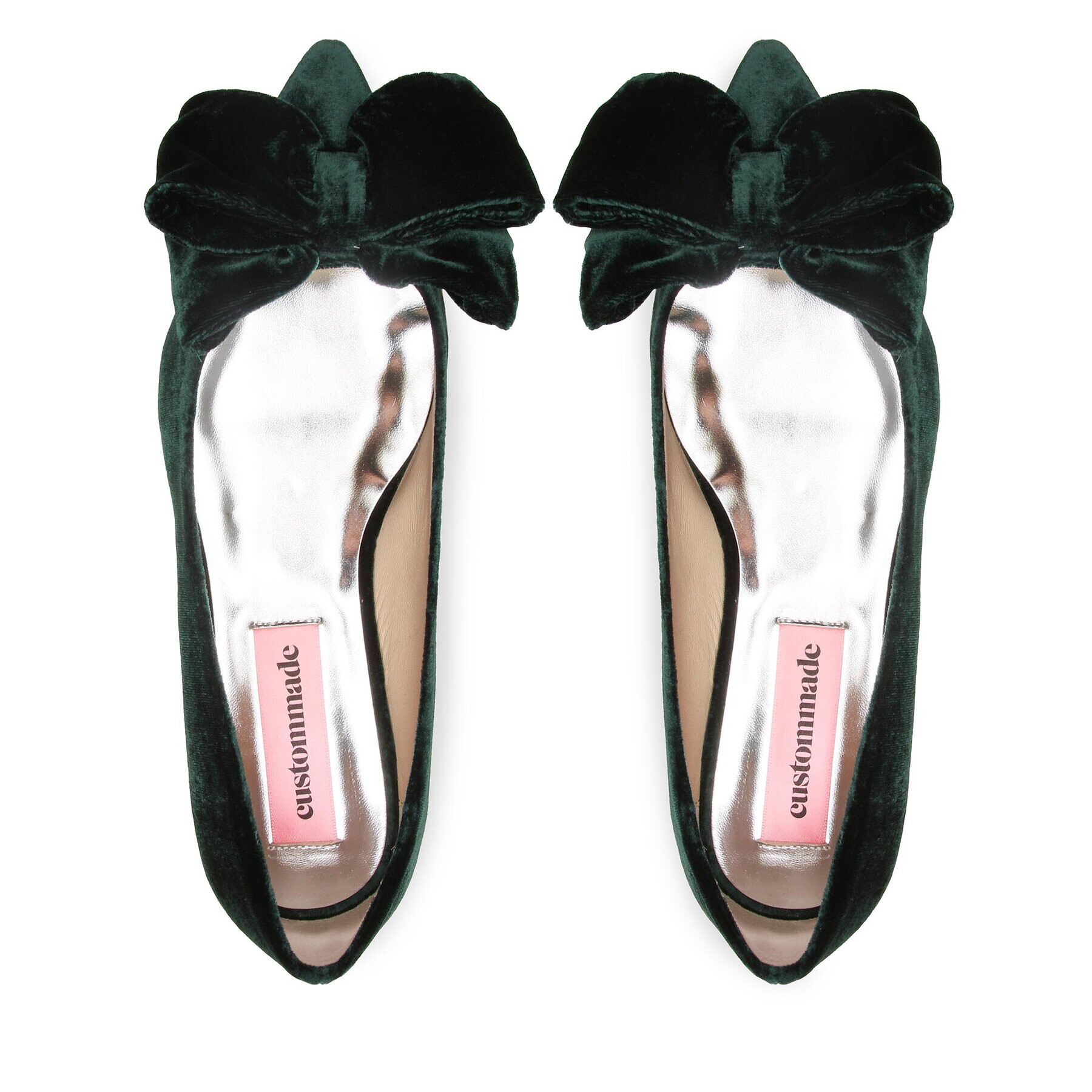 Custommade Балеринки Annabella Velvet 998620019 Зелен - Pepit.bg