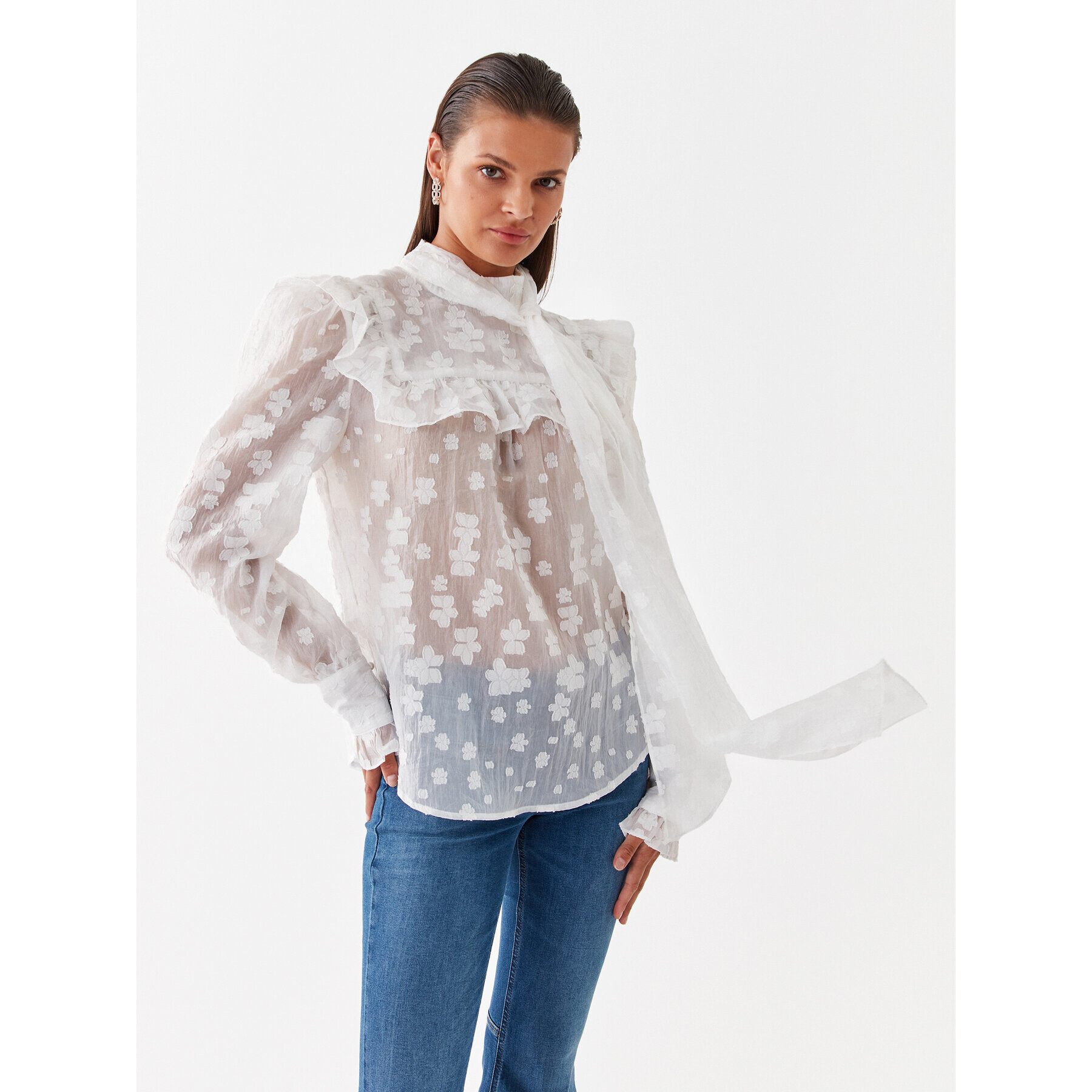 Custommade Блуза Vivica 999357205 Бял Regular Fit - Pepit.bg