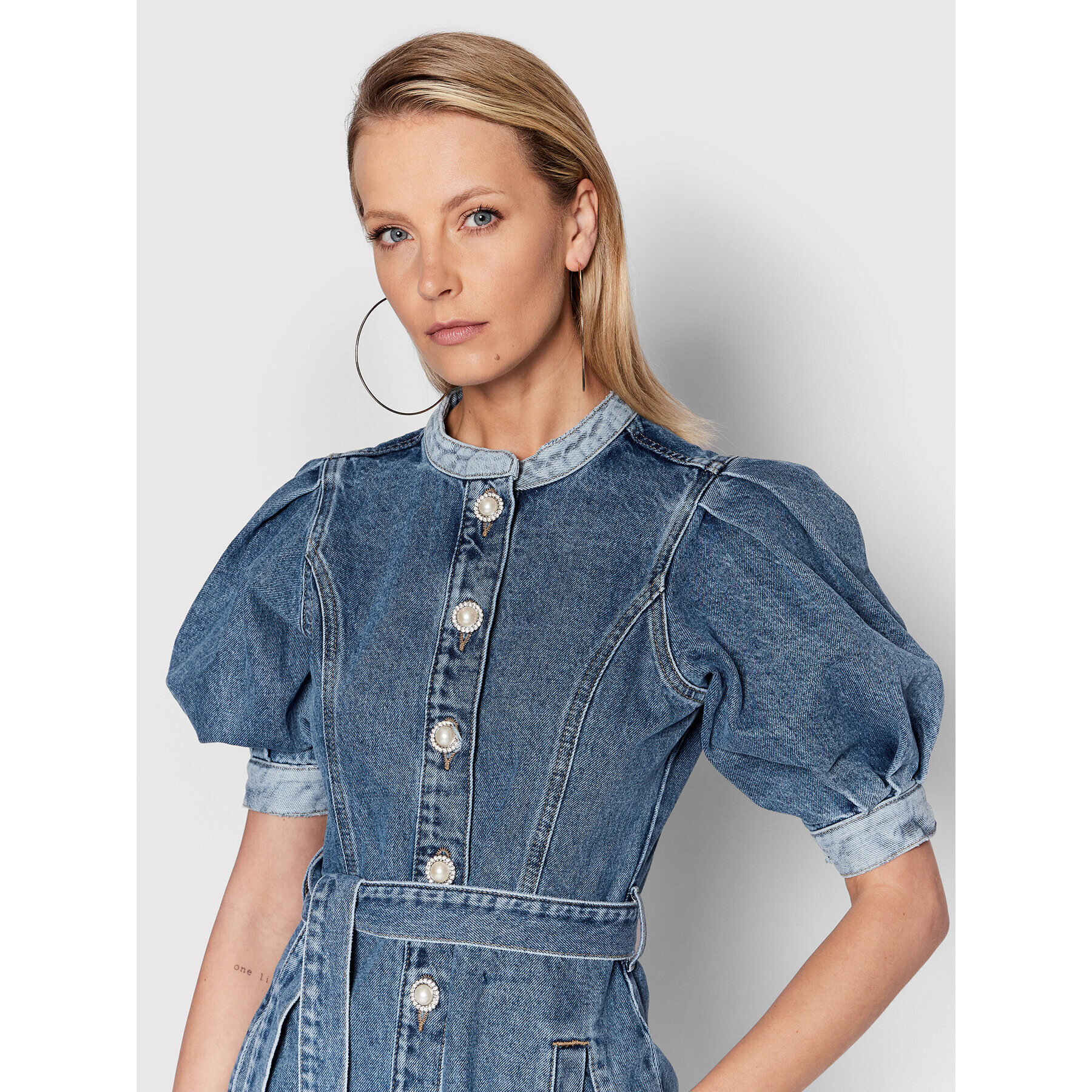 Custommade Дънкова рокля Jose 999448409 Син Regular Fit - Pepit.bg