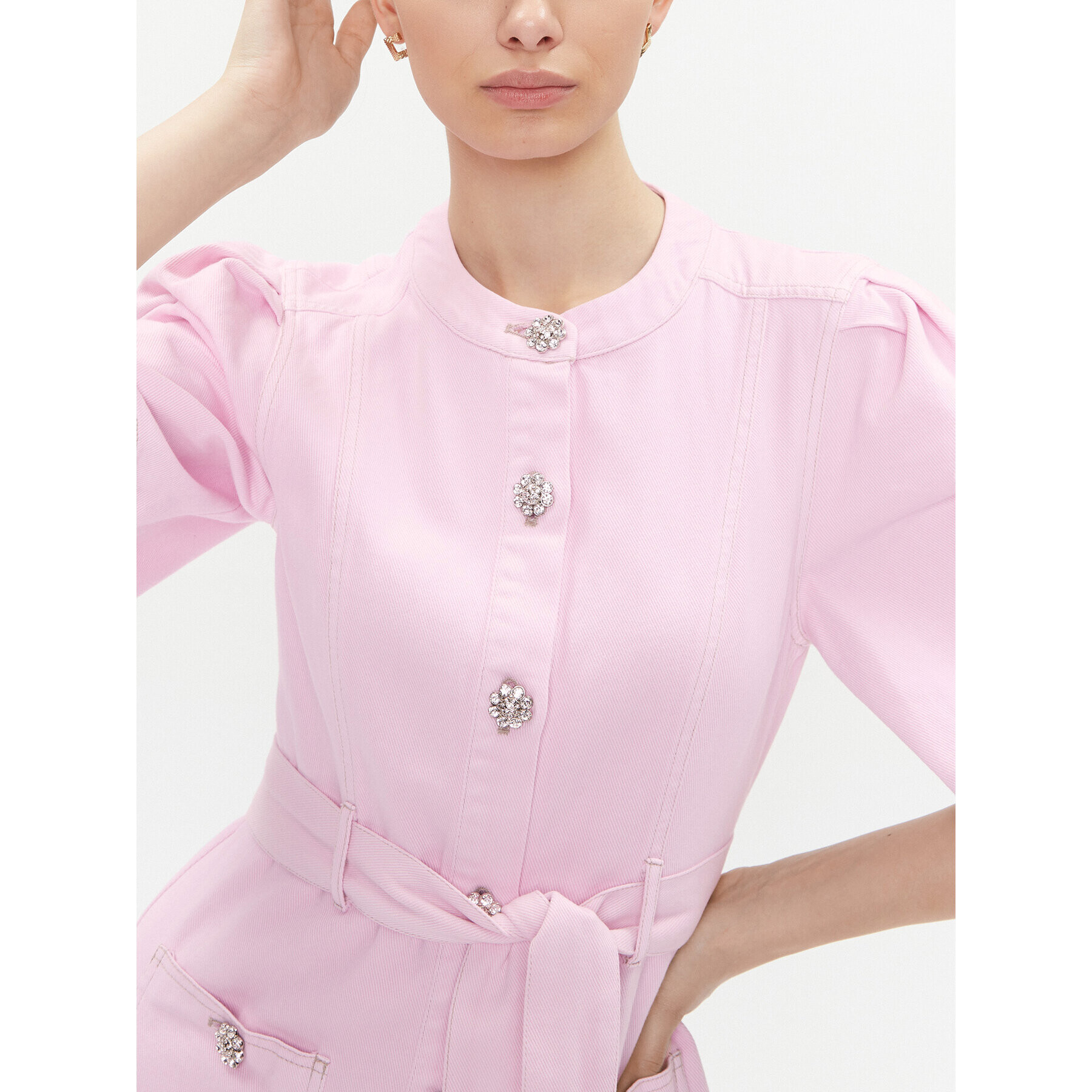 Custommade Дънкова рокля Junie 999497470 Розов Regular Fit - Pepit.bg