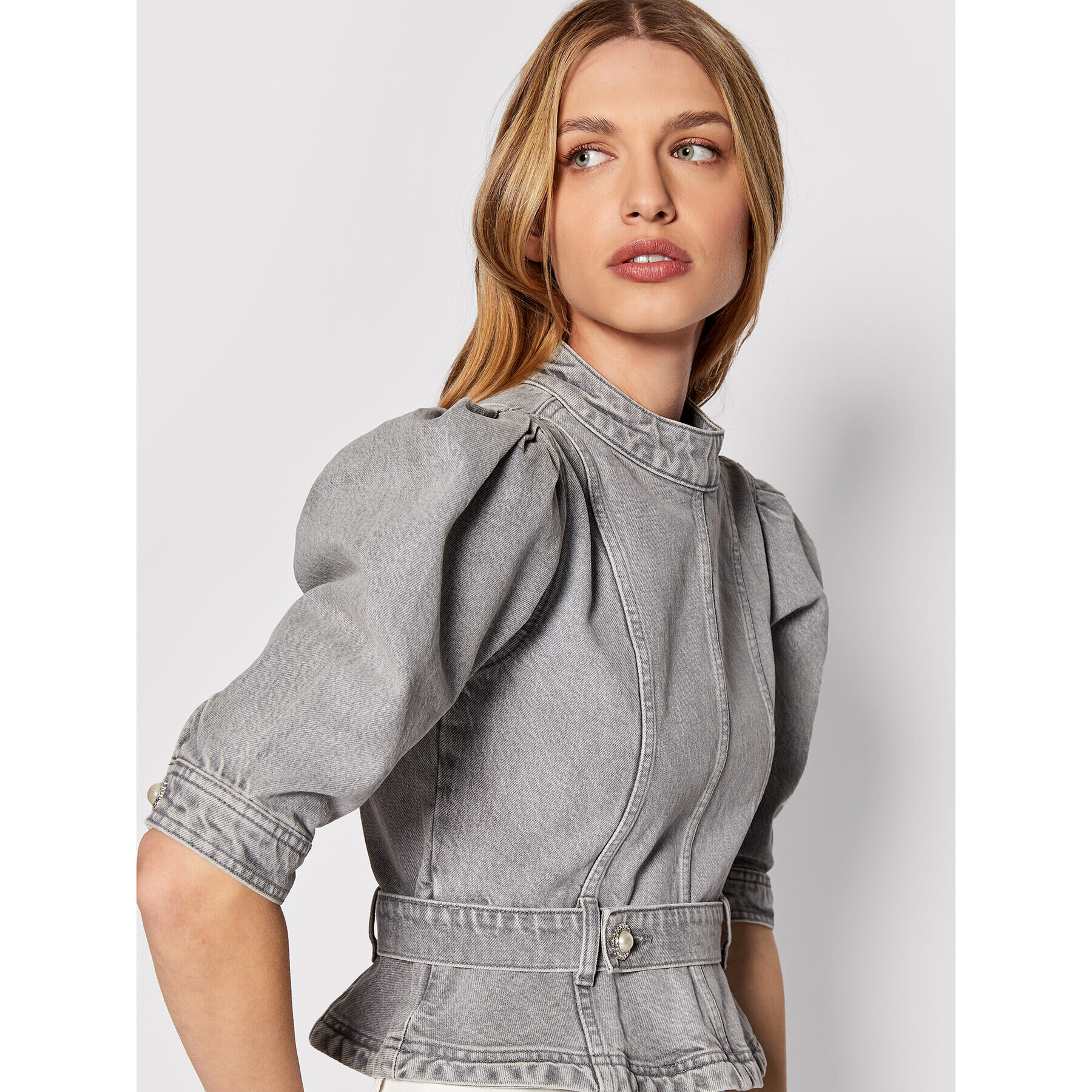 Custommade Дънково яке Natalia 999448225 Сив Regular Fit - Pepit.bg