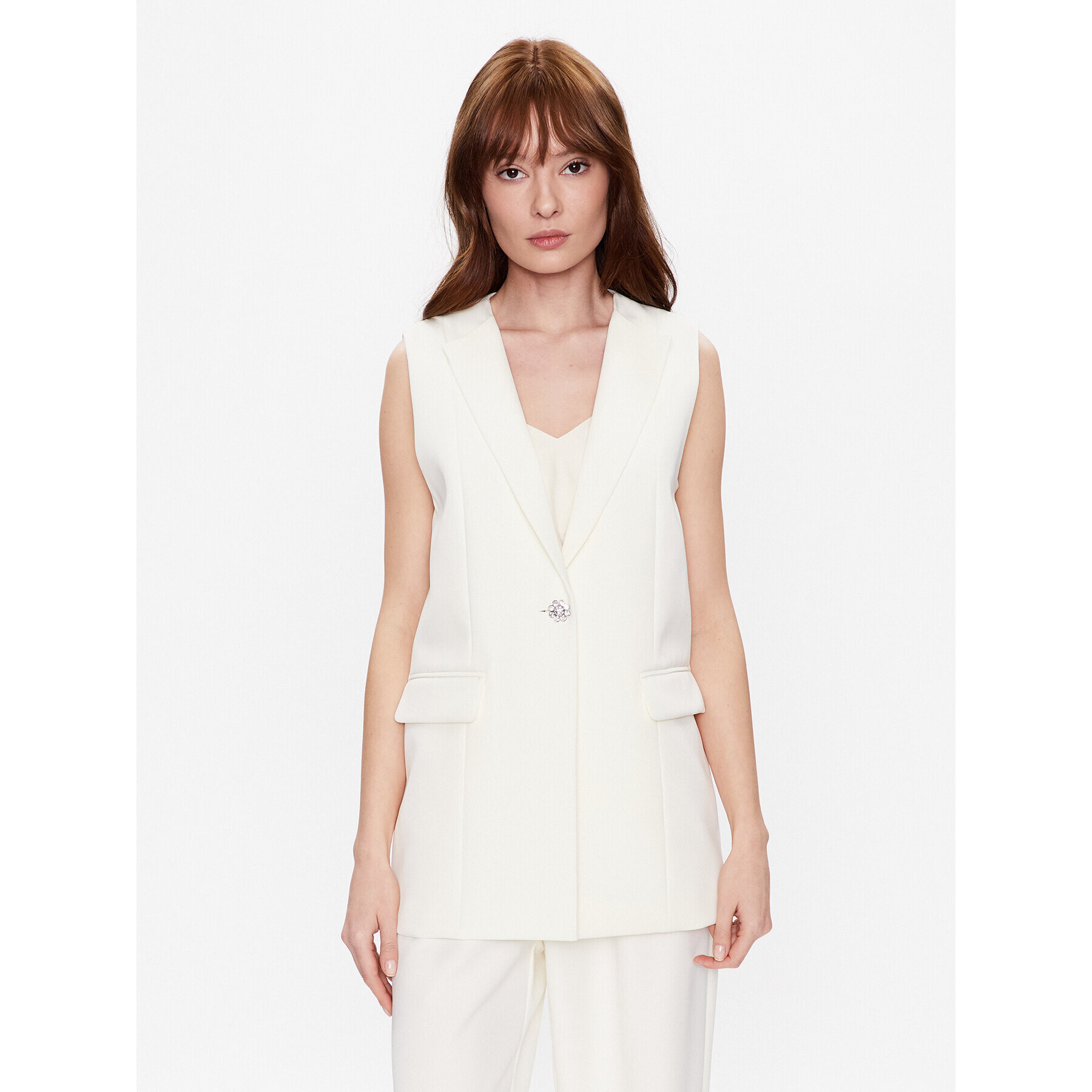 Custommade Елек Elena 999425848 Екрю Regular Fit - Pepit.bg