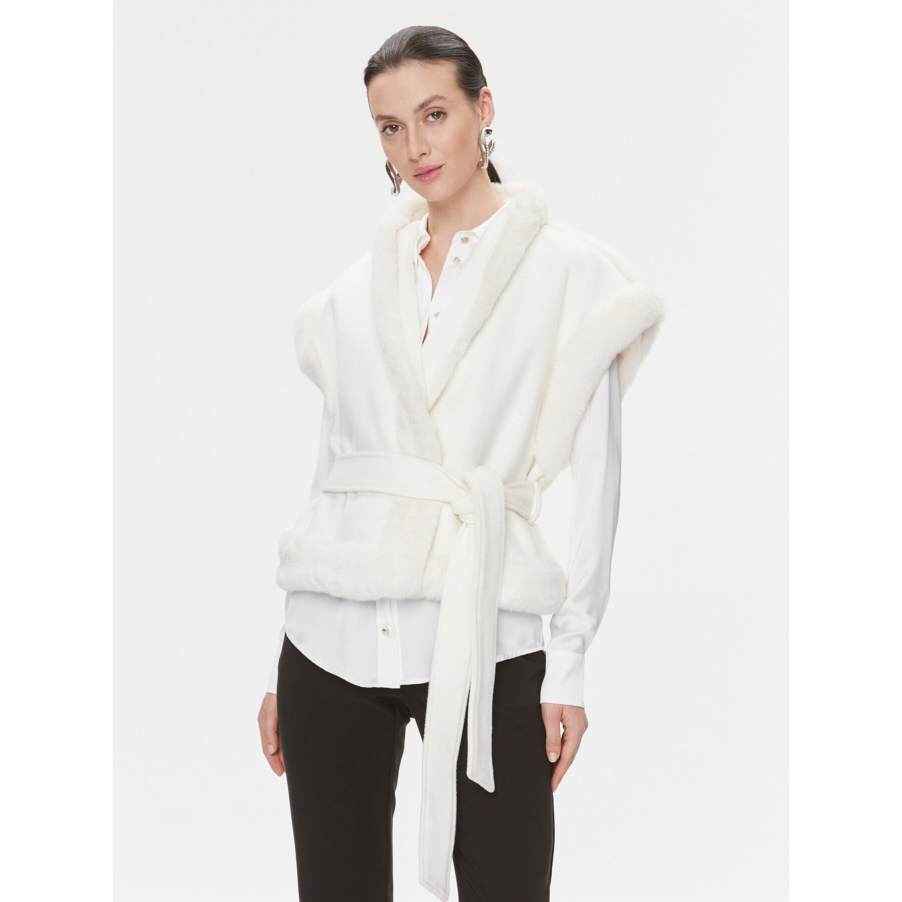 Custommade Елек Filicia 999527813 Екрю Regular Fit - Pepit.bg