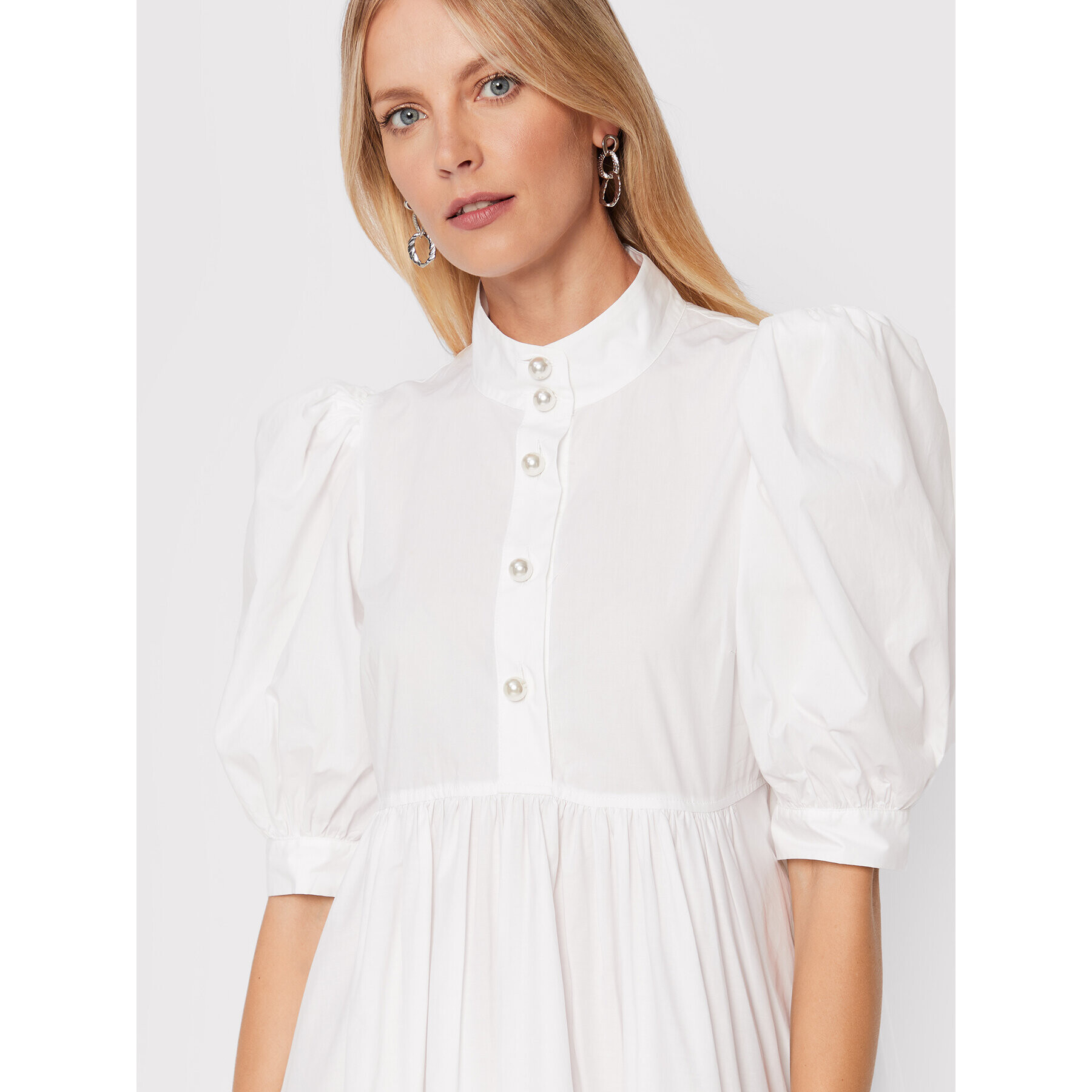 Custommade Ежедневна рокля Lema 999369421 Бял Relaxed Fit - Pepit.bg