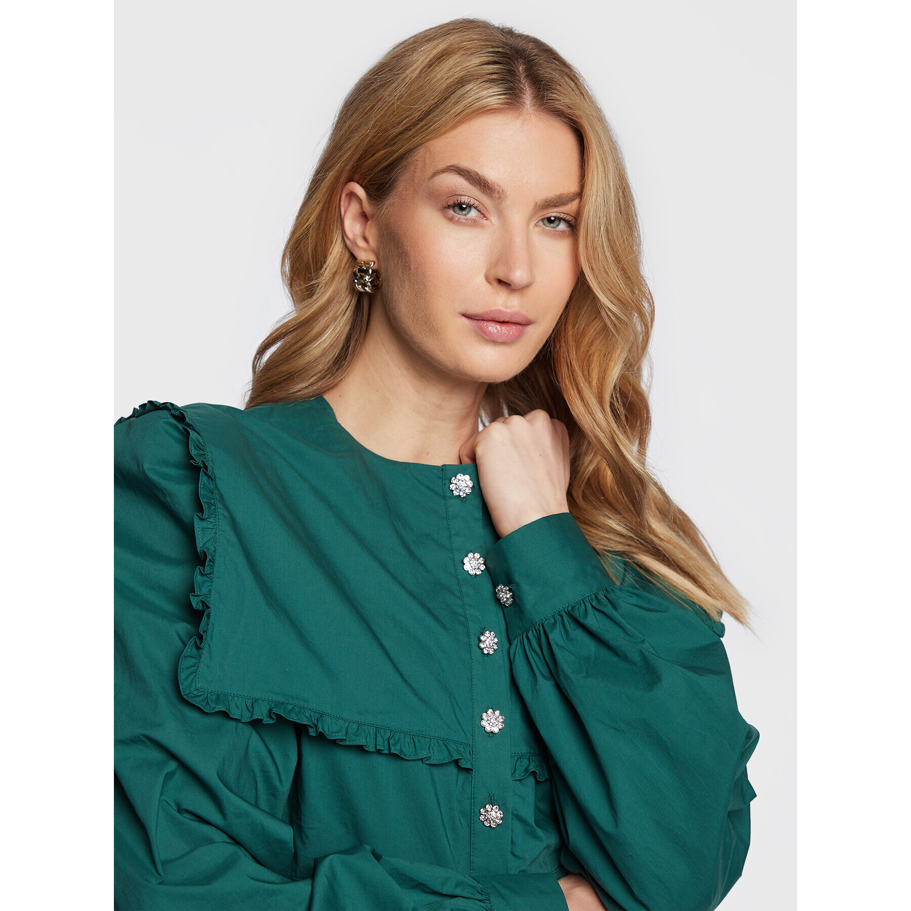 Custommade Ежедневна рокля Lora 999369446 Зелен Regular Fit - Pepit.bg