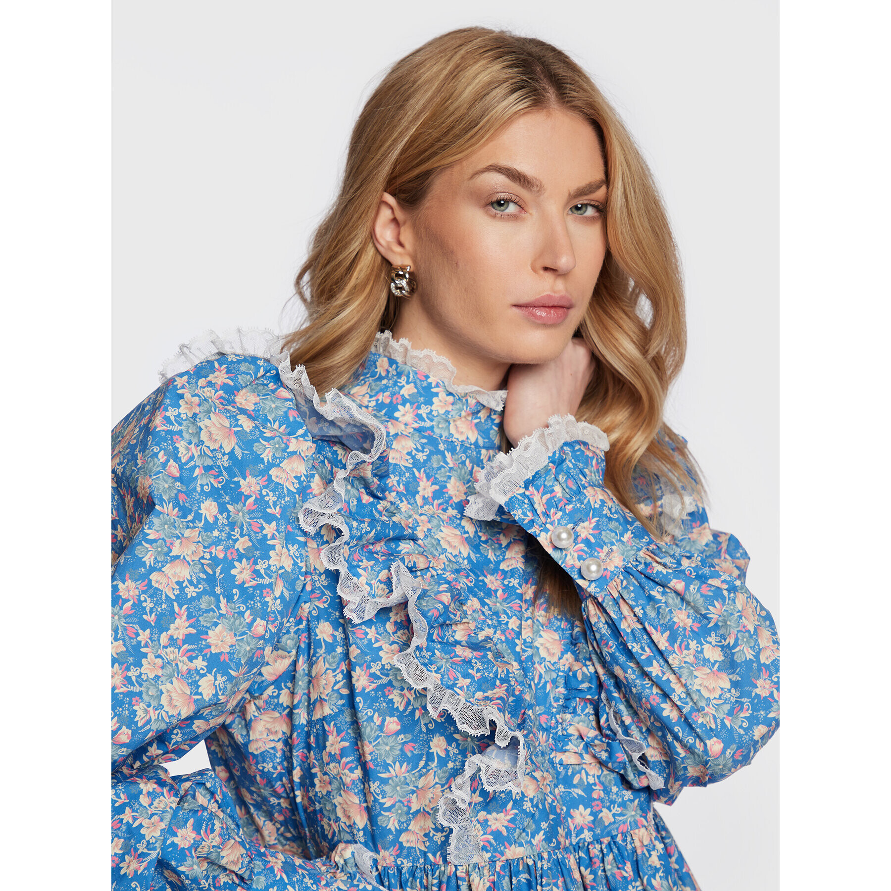 Custommade Ежедневна рокля Louisa 999376445 Син Regular Fit - Pepit.bg