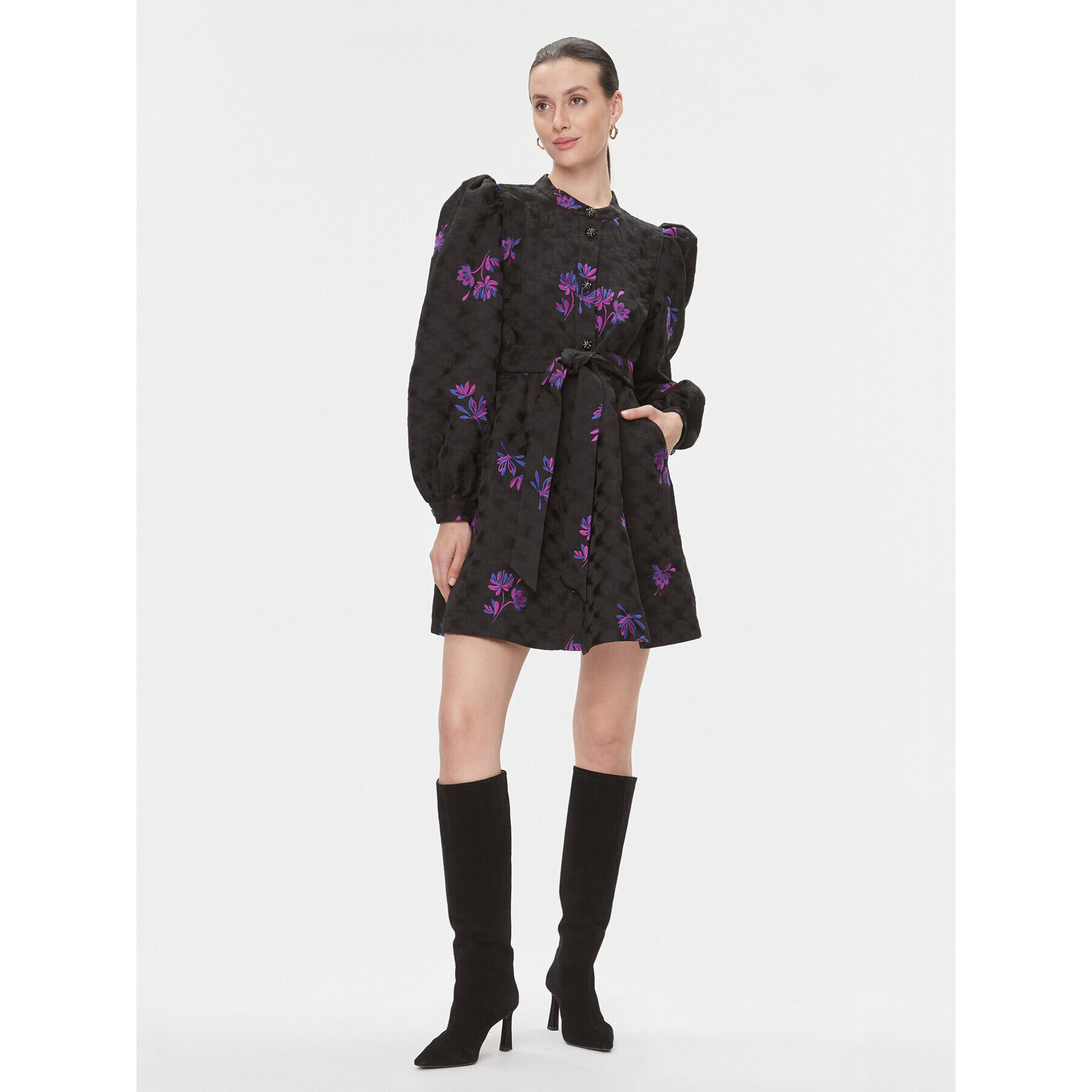 Custommade Ежедневна рокля Lynett 999442410 Черен Regular Fit - Pepit.bg