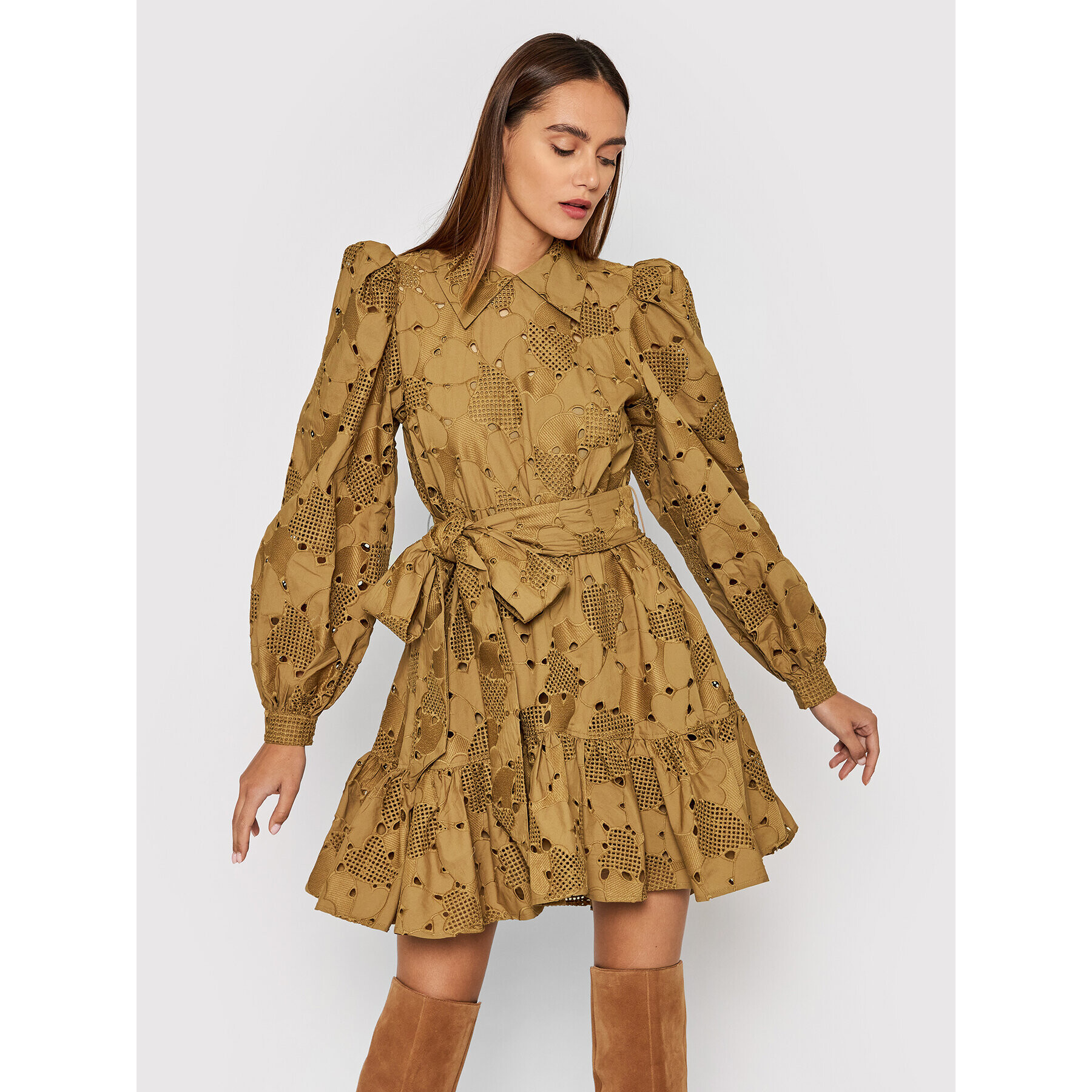 Custommade Коктейлна рокля Jasmia 213370403 Бежов Regular Fit - Pepit.bg