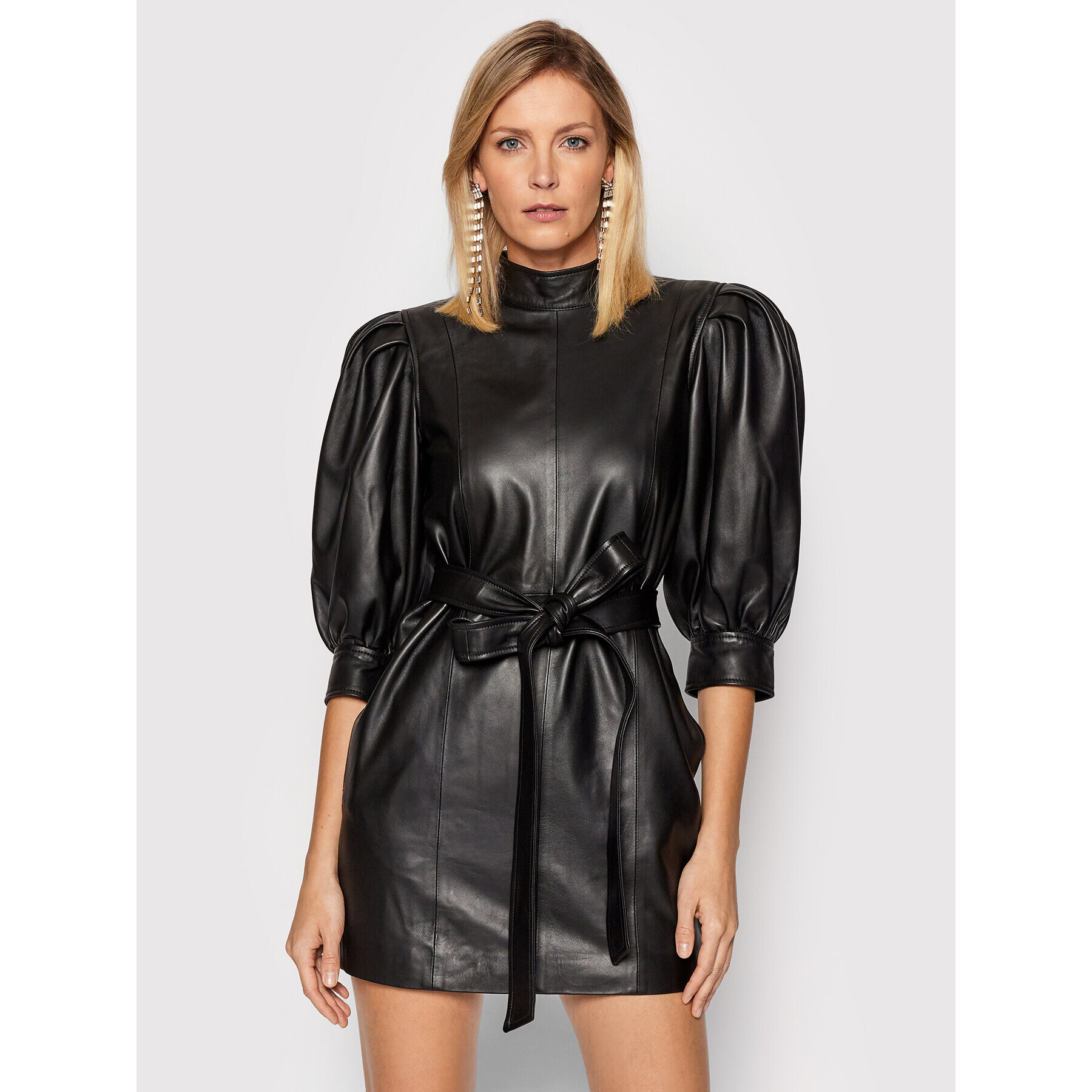 Custommade Кожена рокля Josette 213418408 Черен Regular Fit - Pepit.bg