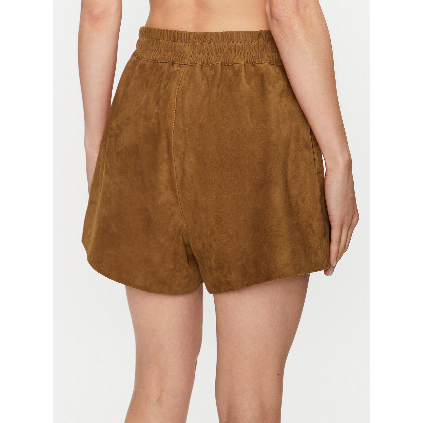 Custommade Кожени шорти Nida 999589715 Кафяв Regular Fit - Pepit.bg