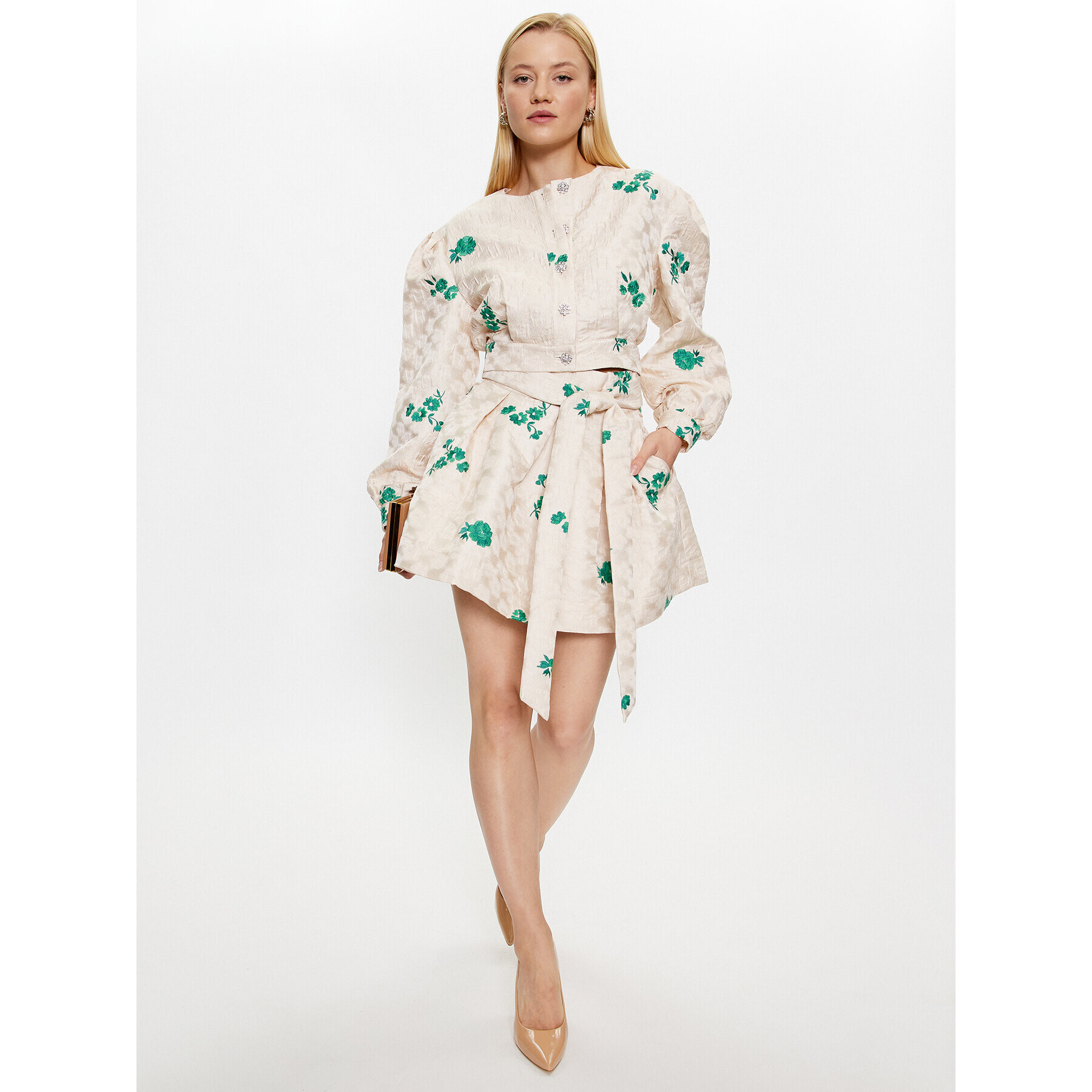 Custommade Мини пола Rosabel 999442929 Екрю Regular Fit - Pepit.bg