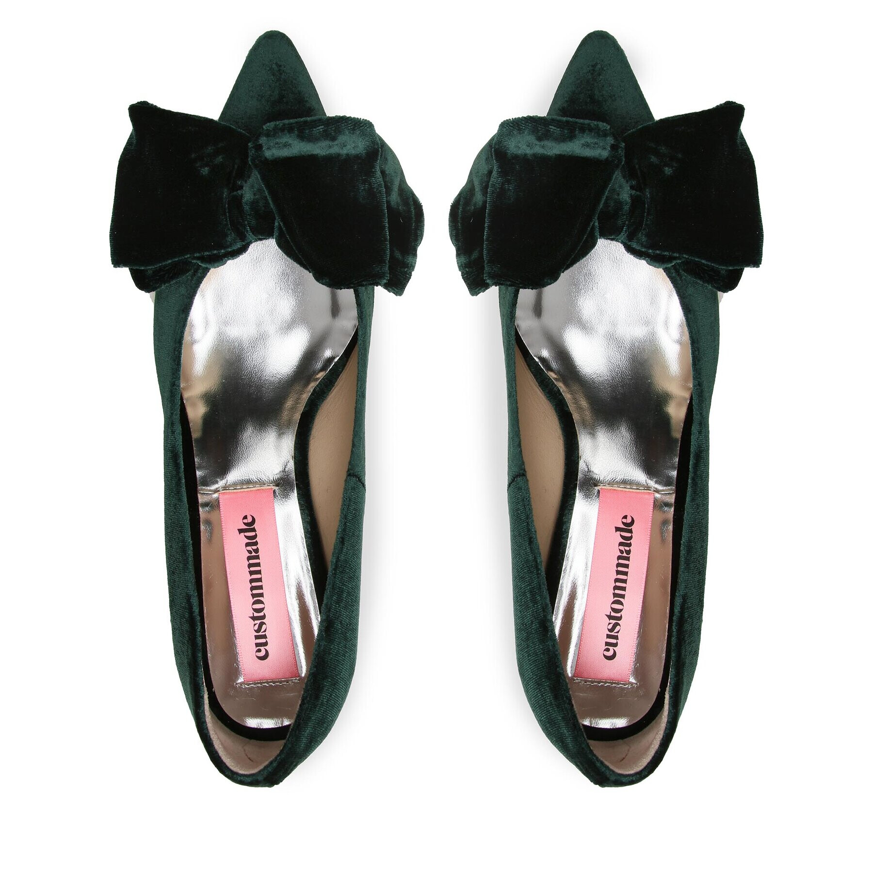 Custommade Обувки на ток Alimo Velvet 998620024 Зелен - Pepit.bg