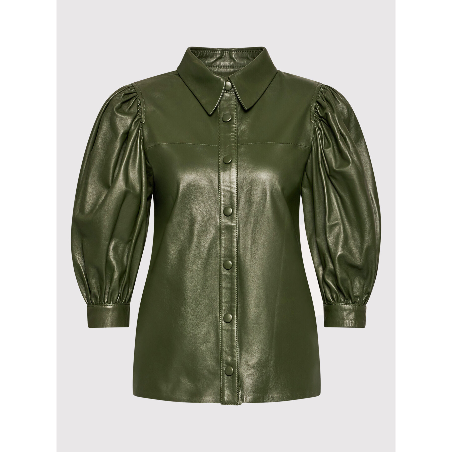 Custommade Риза Kesa 213418213 Зелен Regular Fit - Pepit.bg