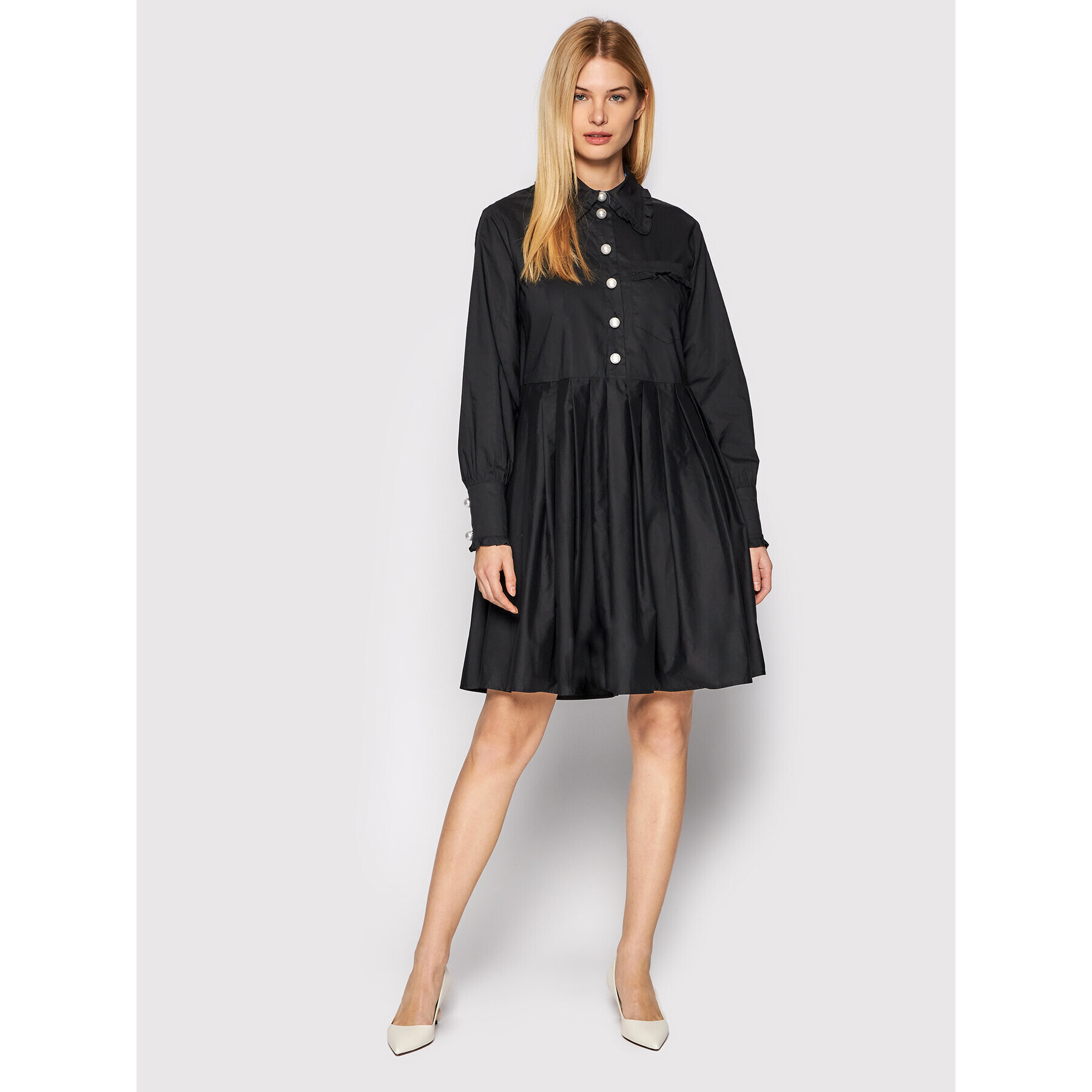 Custommade Рокля тип риза Lamia 999369404 Черен Relaxed Fit - Pepit.bg