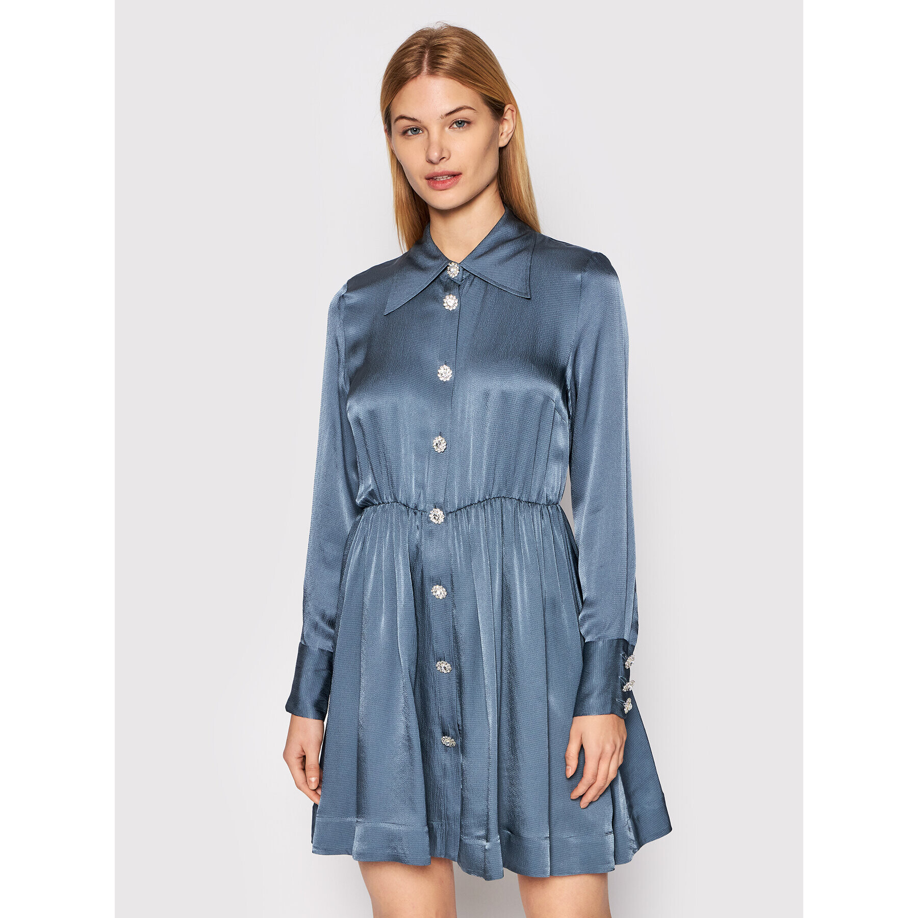 Custommade Рокля тип риза Lyn 999374401 Сив Regular Fit - Pepit.bg