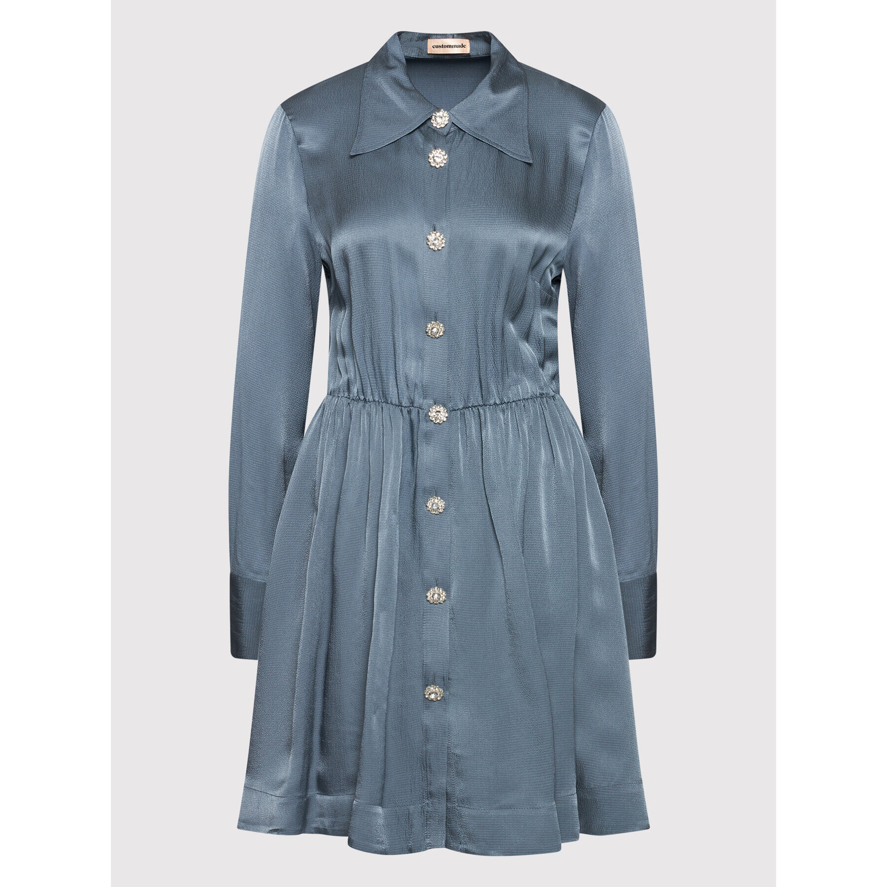 Custommade Рокля тип риза Lyn 999374401 Сив Regular Fit - Pepit.bg