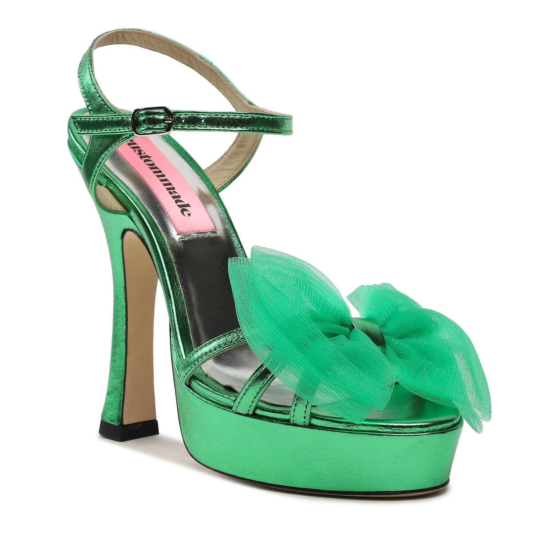 Custommade Сандали Arlina Metallic Bow 999624047 Зелен - Pepit.bg