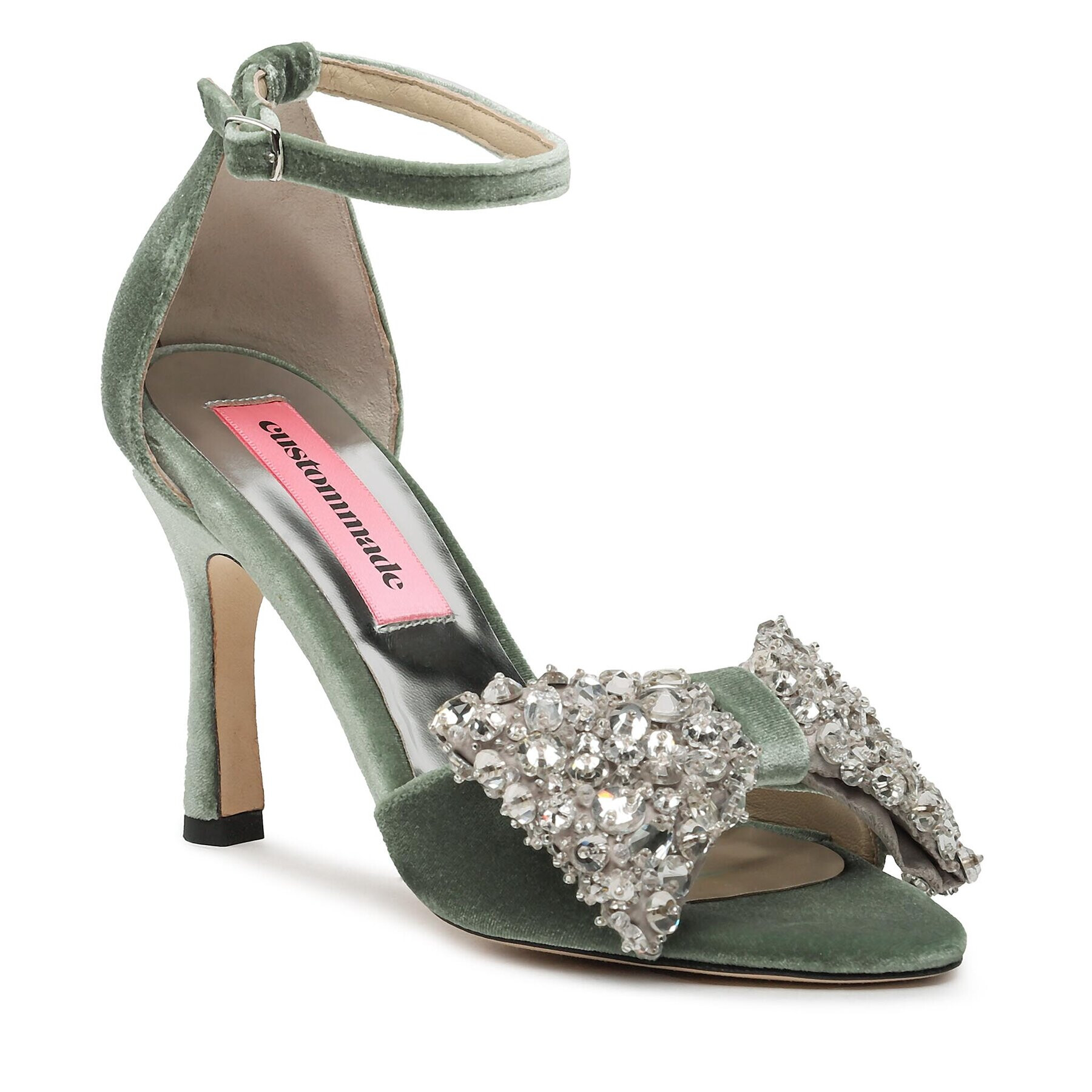 Custommade Сандали Ashely Crustal Bow 999620046 Зелен - Pepit.bg