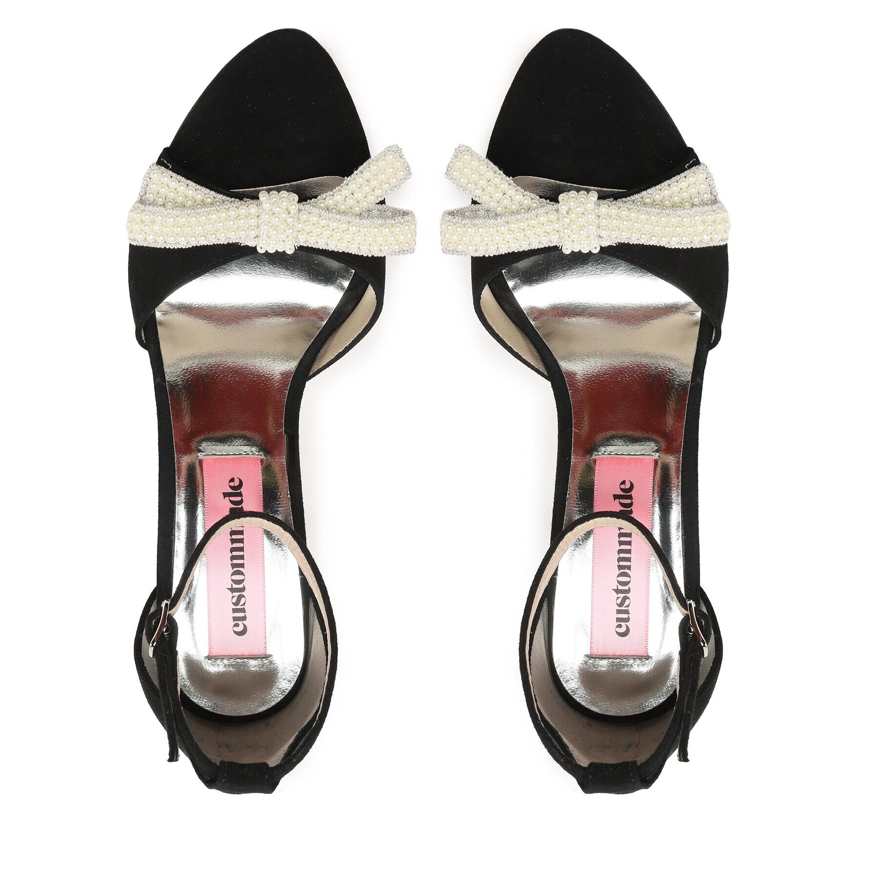 Custommade Сандали Ashley Pearl Bow 999621046 Черен - Pepit.bg
