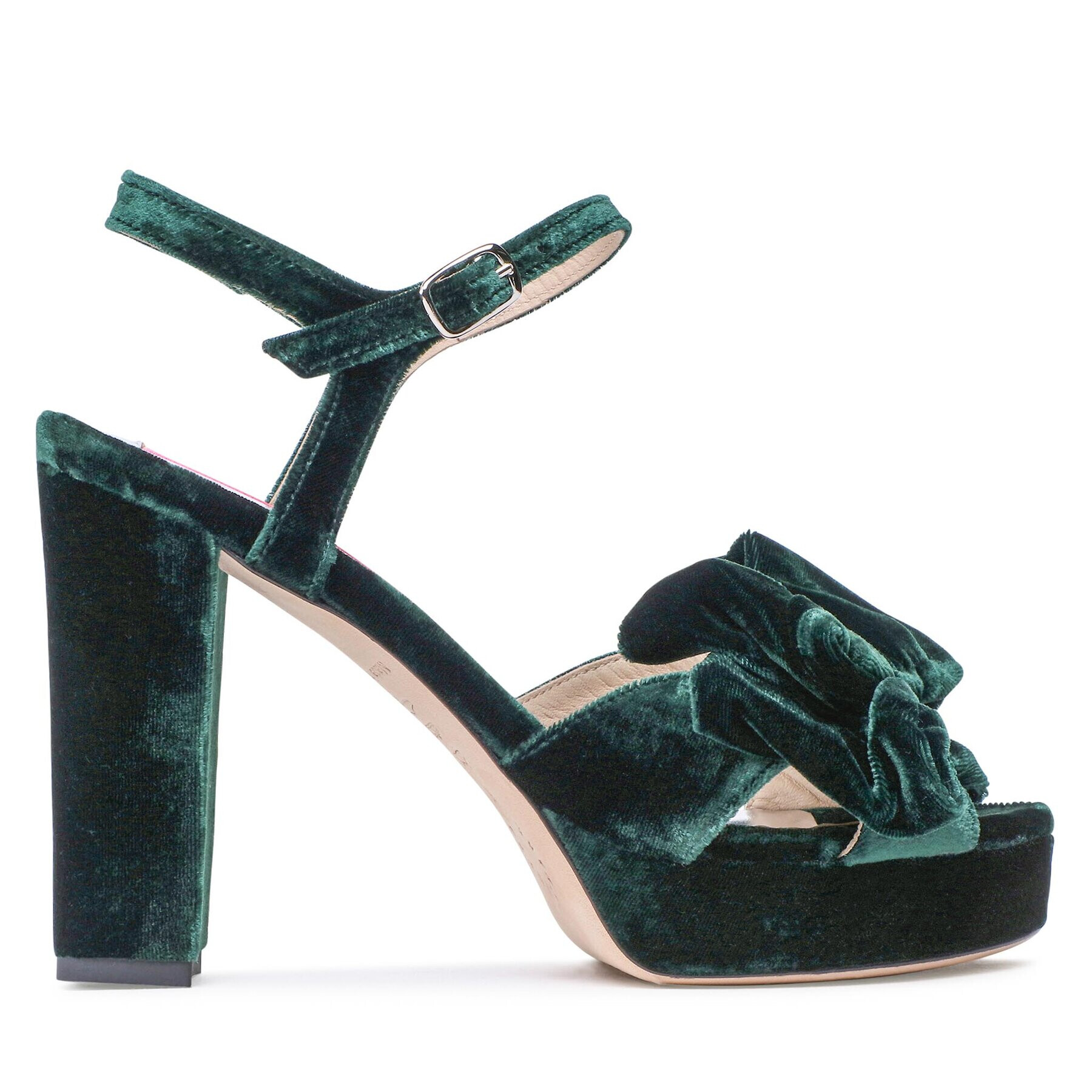 Custommade Сандали Melody Velvet 999620045 Зелен - Pepit.bg