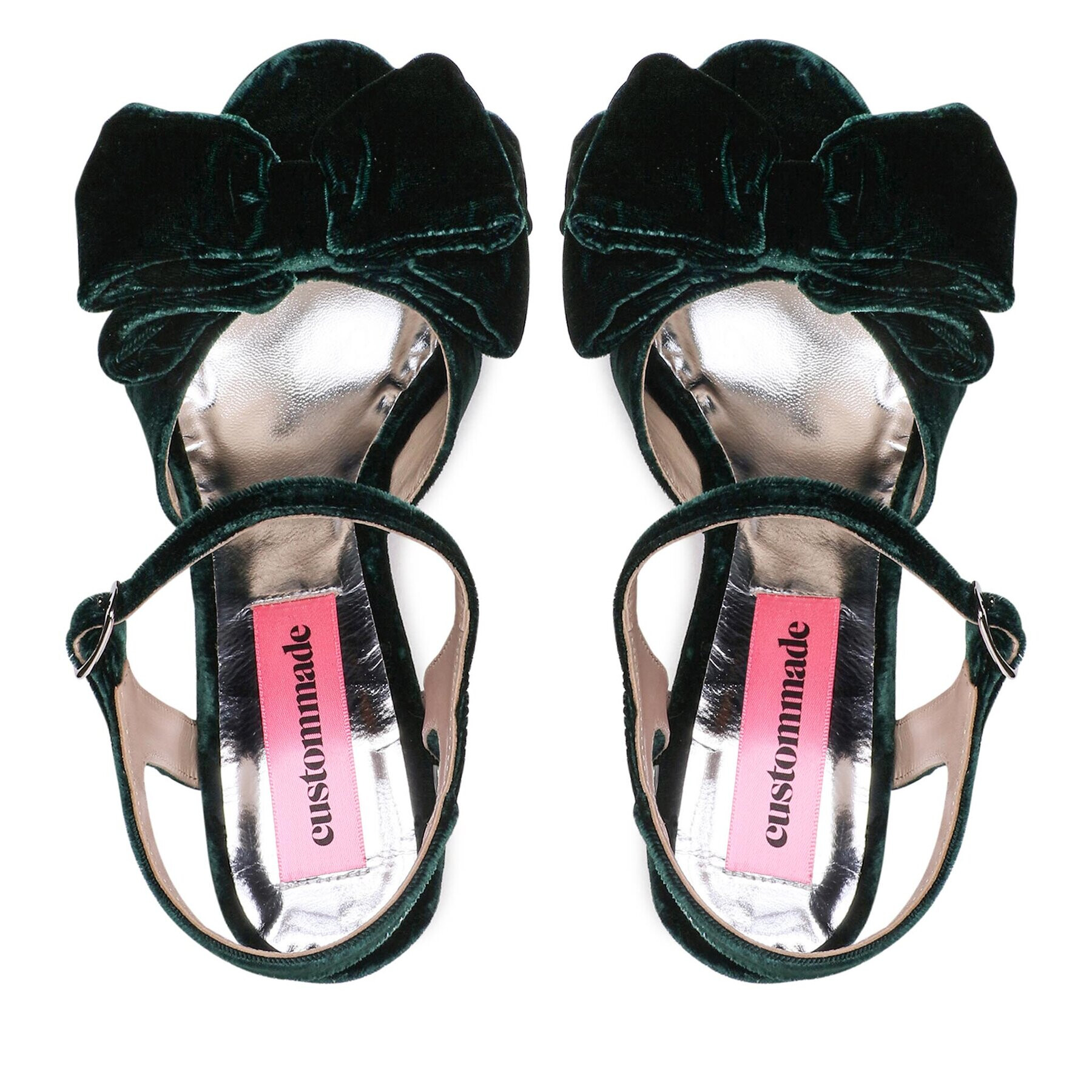 Custommade Сандали Melody Velvet 999620045 Зелен - Pepit.bg