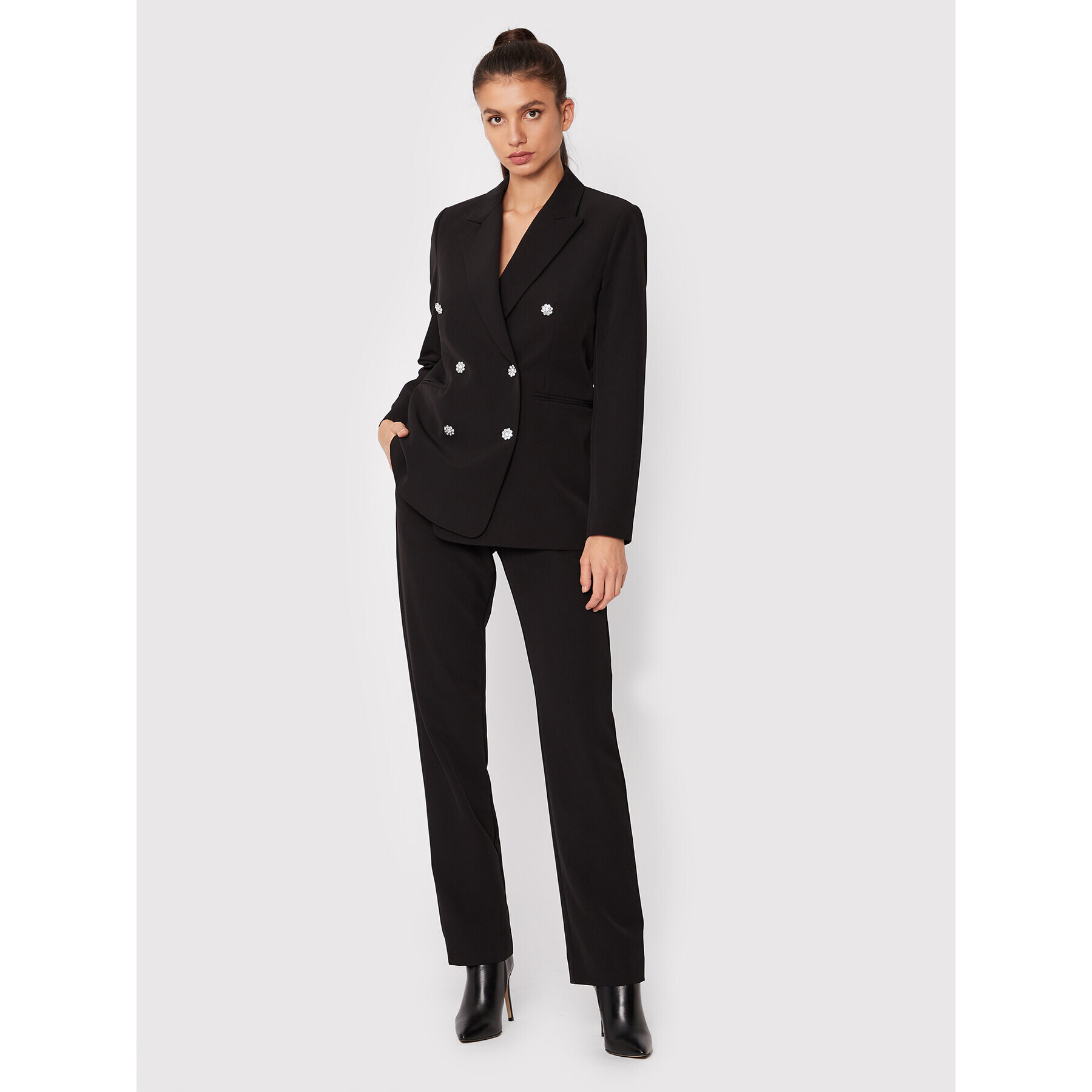 Custommade Текстилни панталони Otilia 999425525 Черен Regular Fit - Pepit.bg