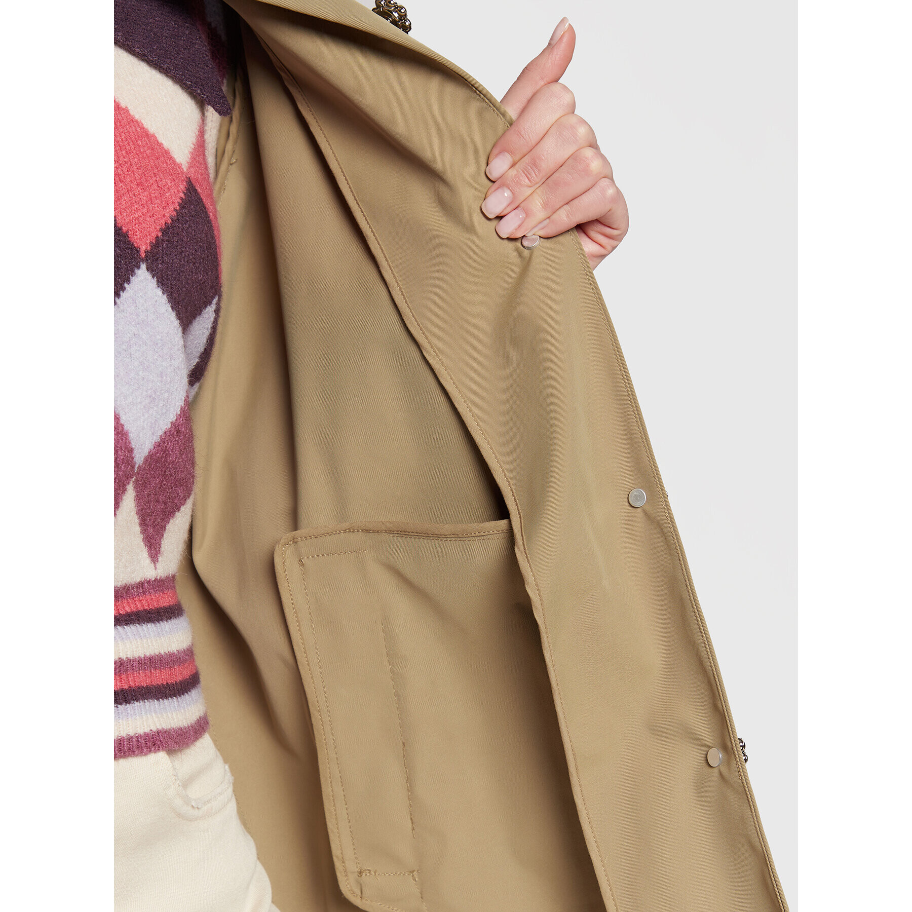 Custommade Тренч Flora 999502828 Зелен Regular Fit - Pepit.bg