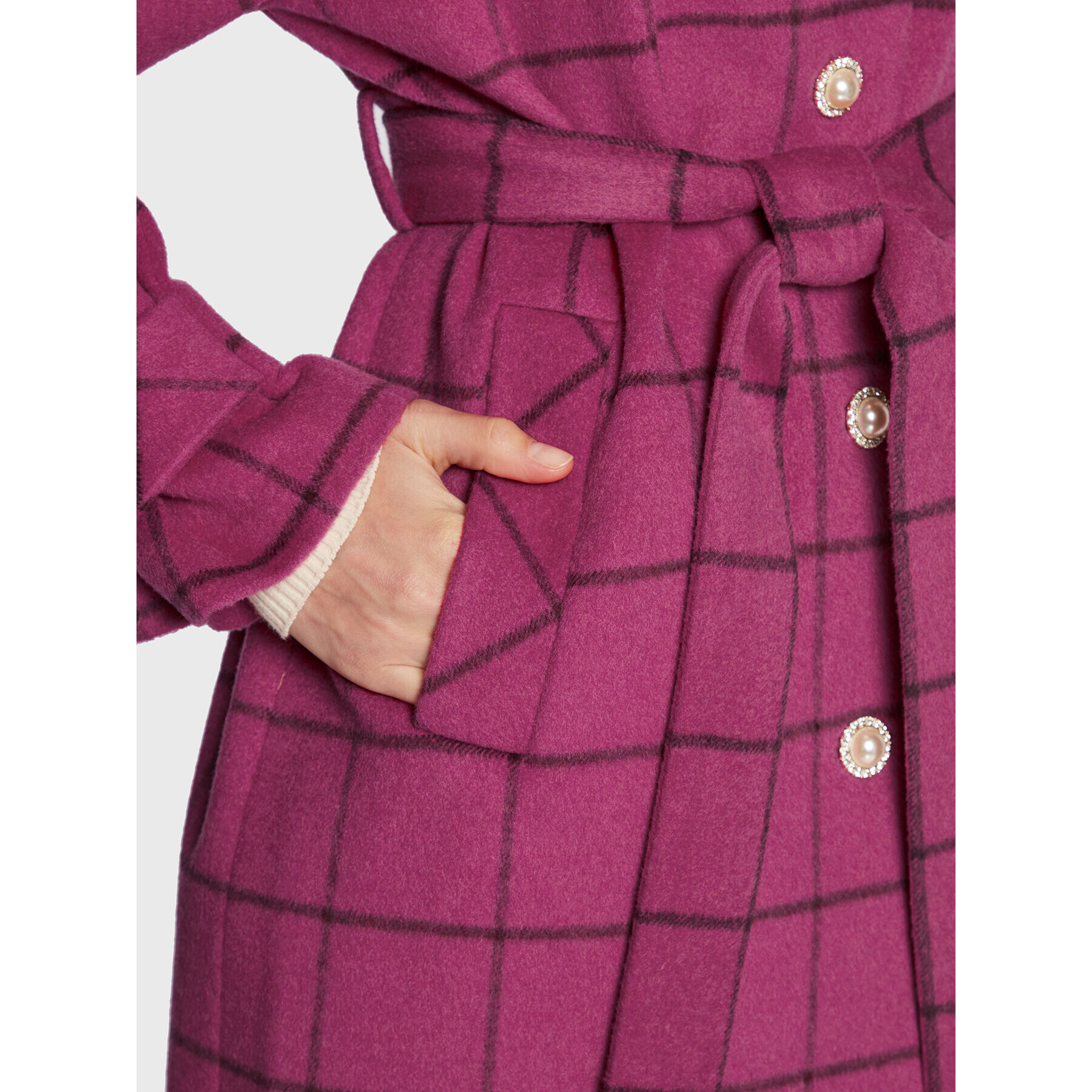 Custommade Вълнено палто Isabel 999540835 Розов Regular Fit - Pepit.bg