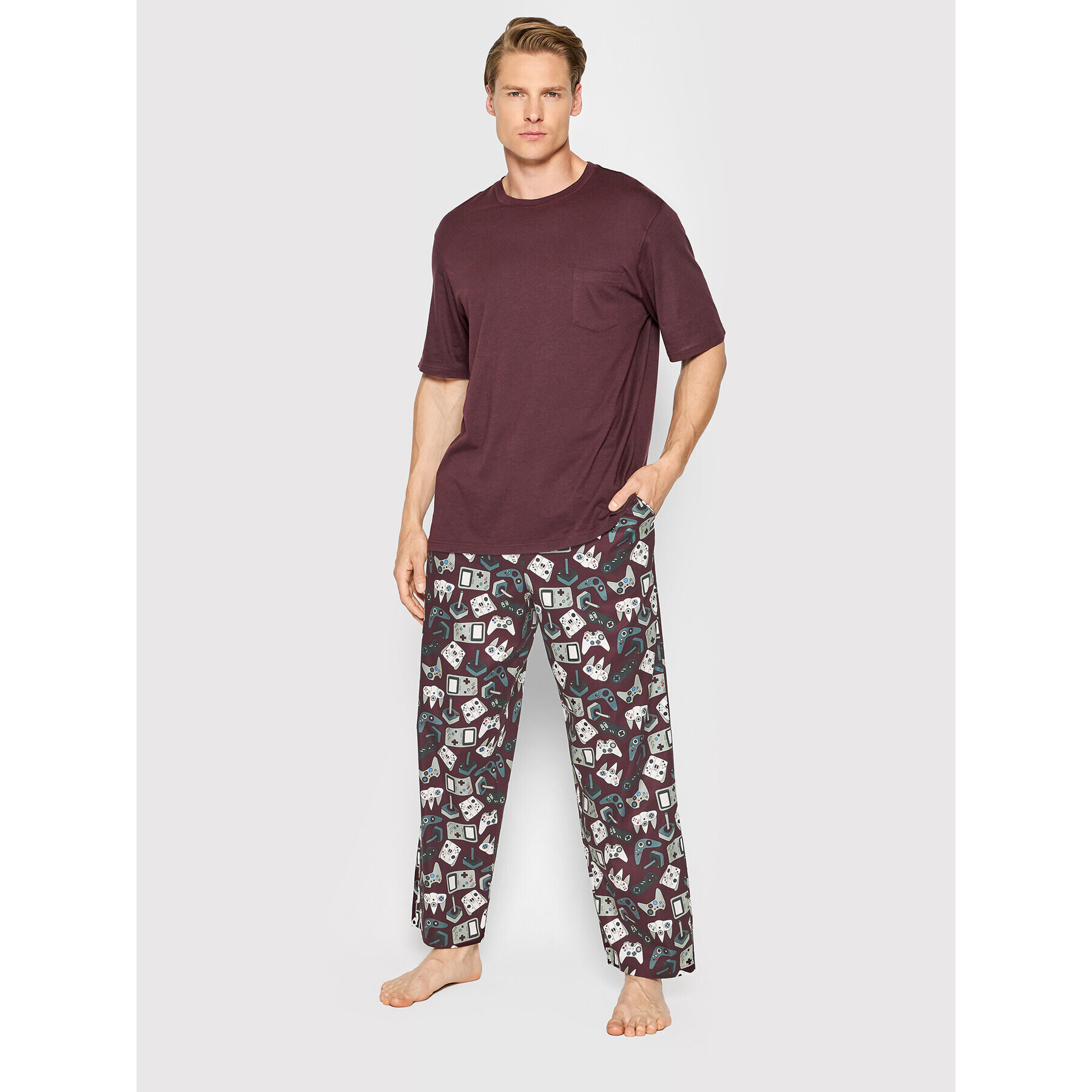 Cyberjammies Долнище на пижама Jack 6678 Бордо Regular Fit - Pepit.bg