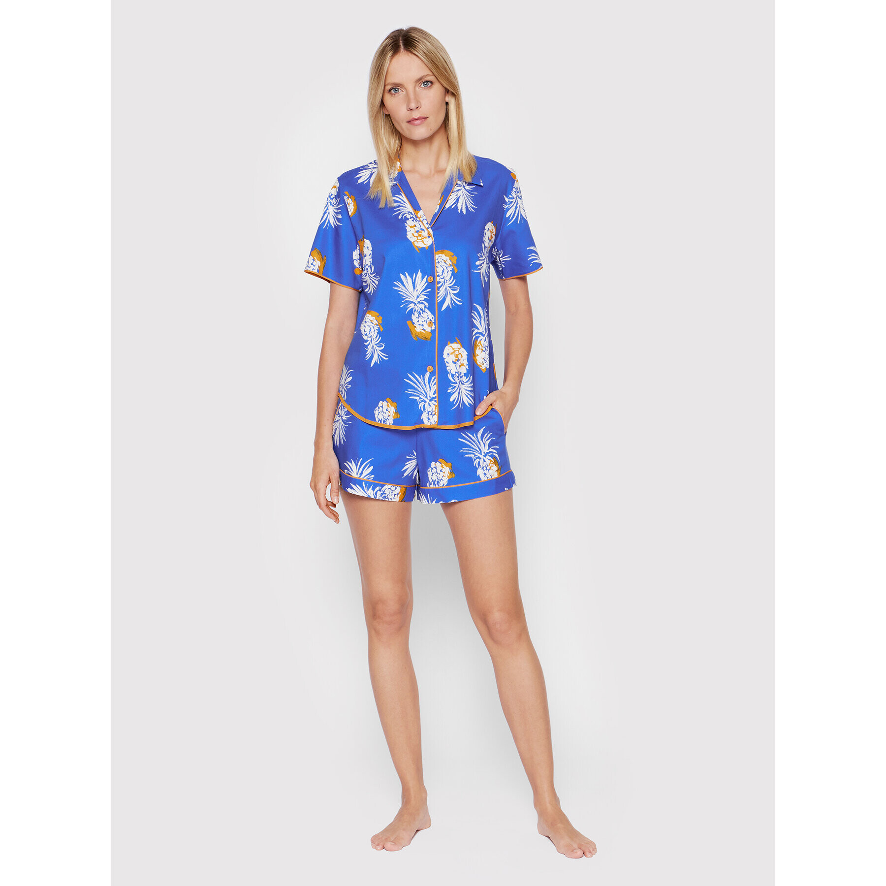 Cyberjammies Пижамени шорти Sierra Pineapple Print 9077 Син Regular Fit - Pepit.bg